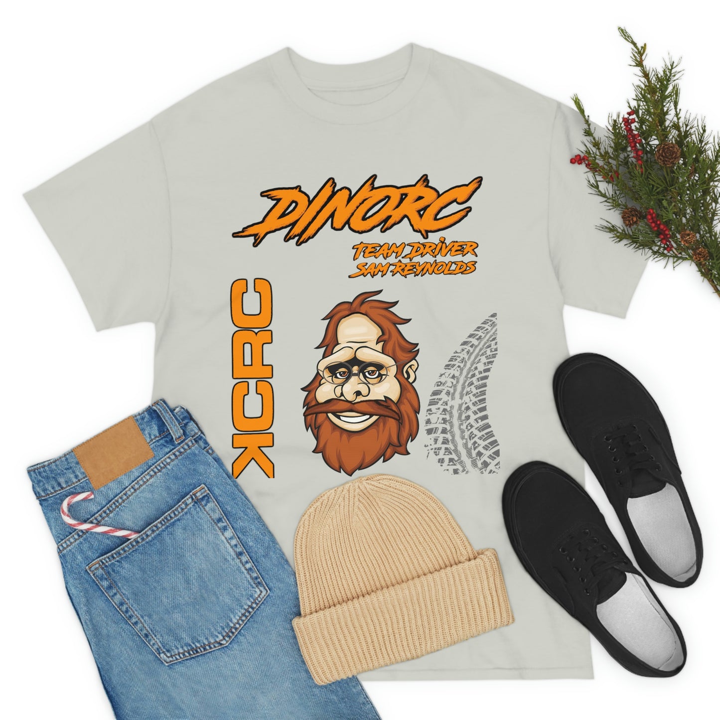 Team Driver Sam Reynolds Front and Back DinoRc Logo T-Shirt S-5x 5 colors