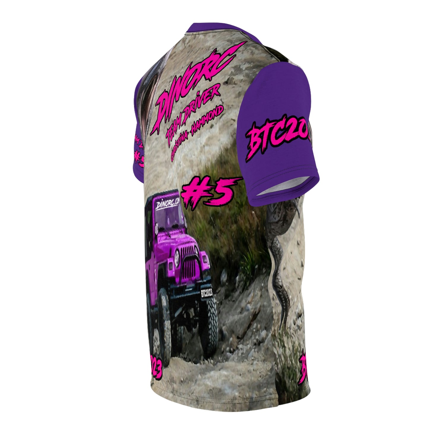 Christina Hammond Dino Diva's BTC2023 T Shirt purple Sleeves