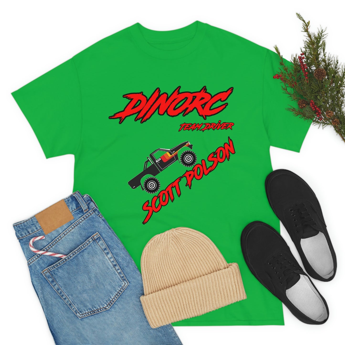 Team Driver Scott Polson truck logo Front and Back DinoRc Logo T-Shirt S-5x 5 colors