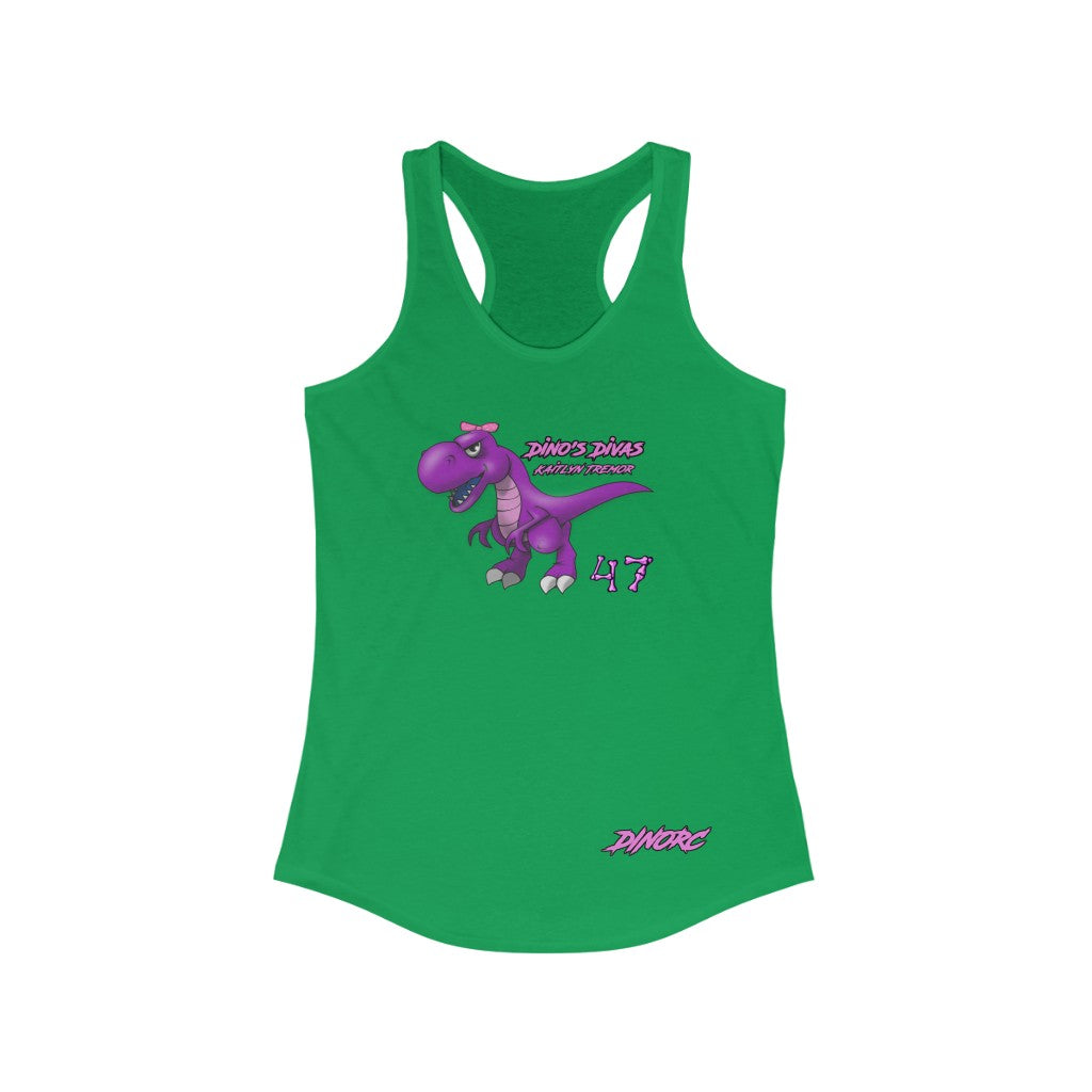 Kaitlyn Tremor Dino's Divas Women's Ideal Racerback Tank 2