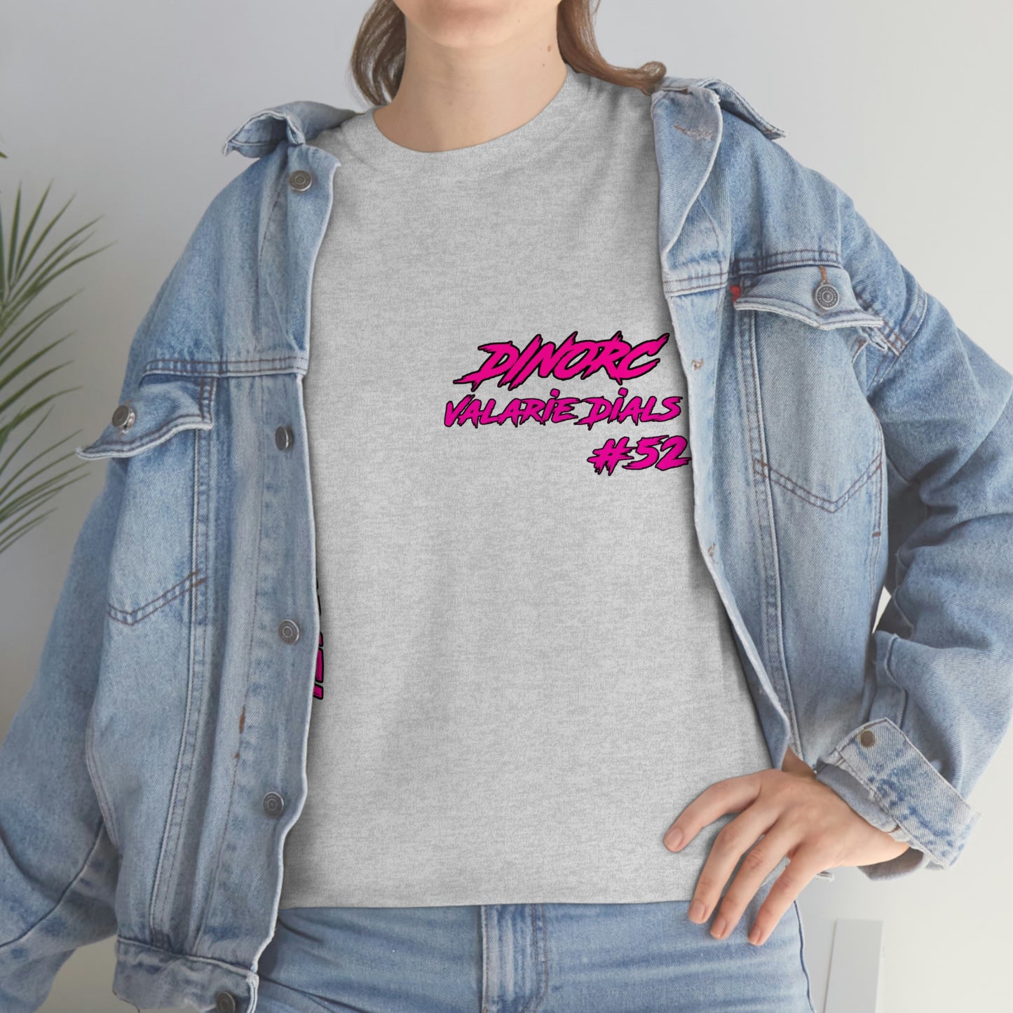 Team Driver Valarie Dials Dino's Divas Front and Back DinoRc Logo T-Shirt S-5x 5 colors