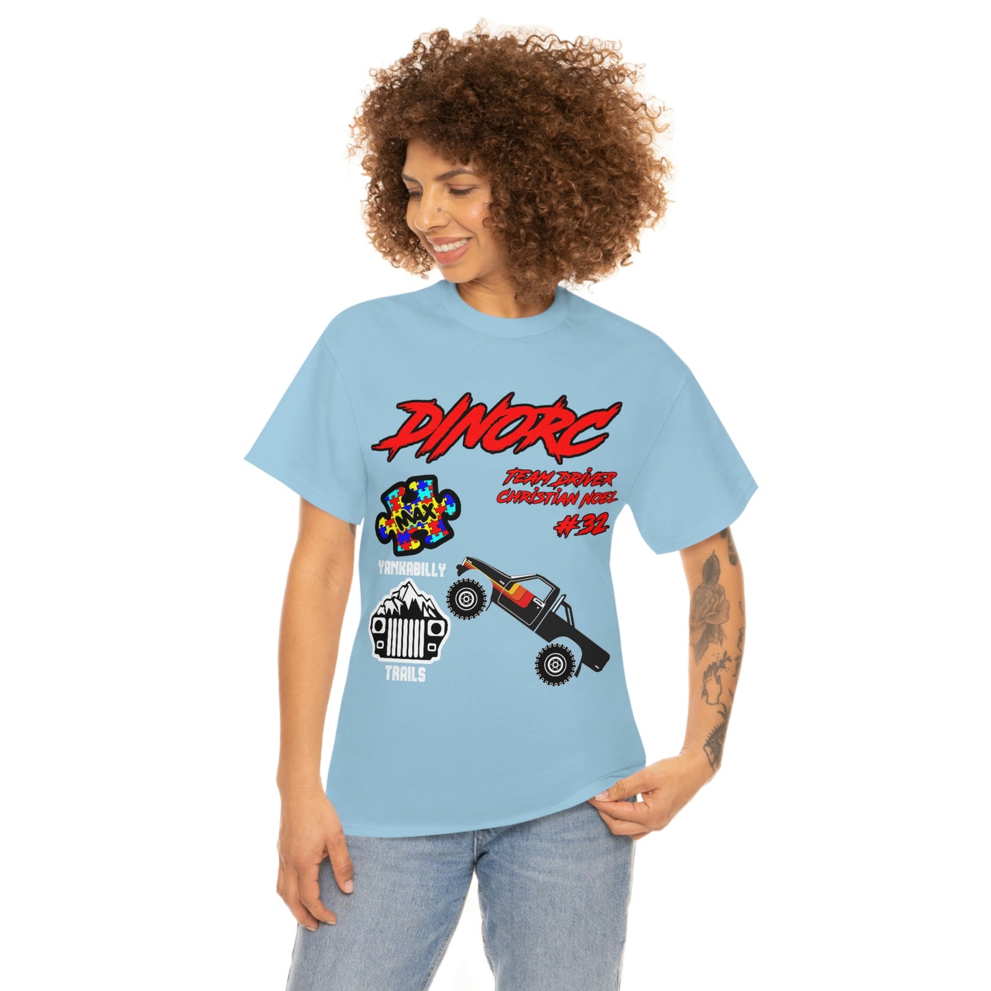 Team Driver Christian Noel truck logo Front and Back DinoRc Logo T-Shirt S-5x 5 colors