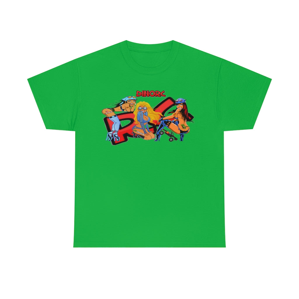 RC Girls With DinoRc Logo T-Shirt S-5x Black White Green Blue Red
