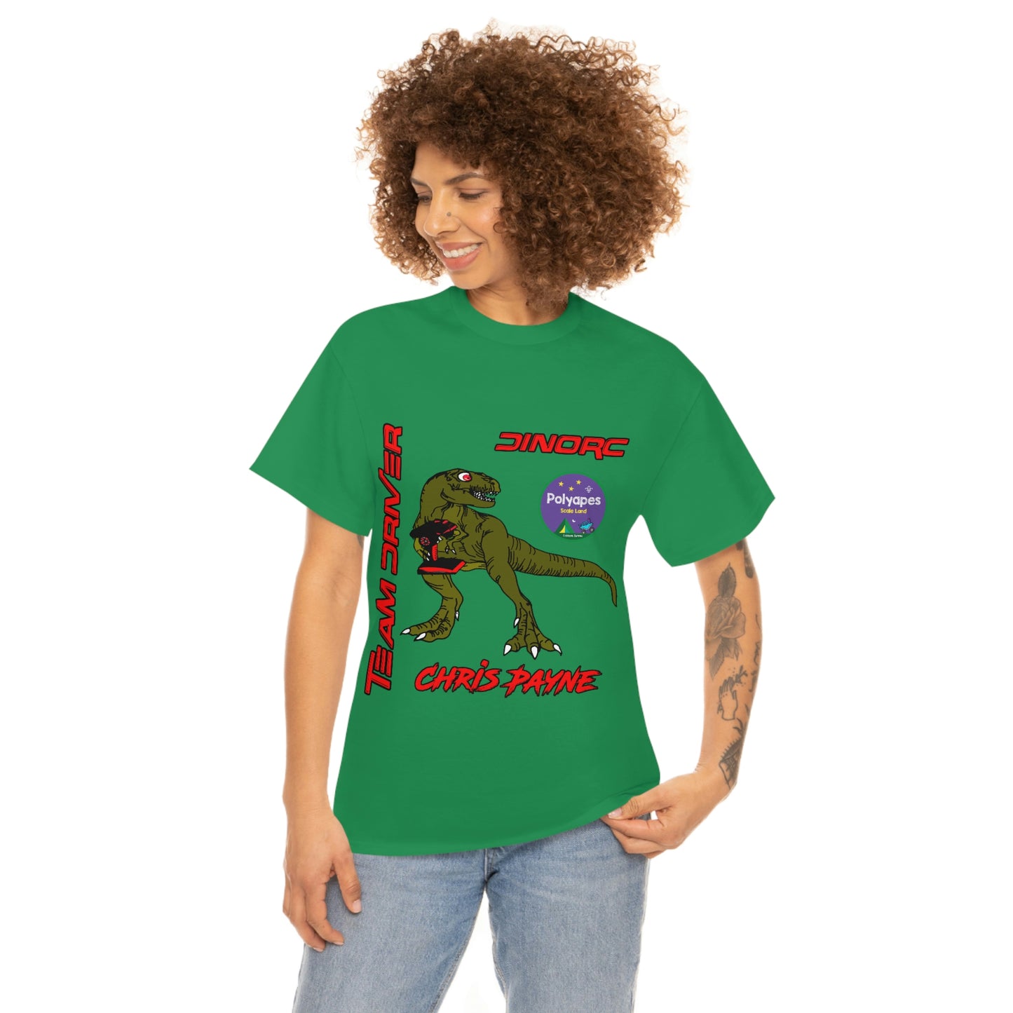 Chris Payne Raptor DinoRC Team Driver logo Front and Back DinoRc Logo T-Shirt S-5x 5 colors