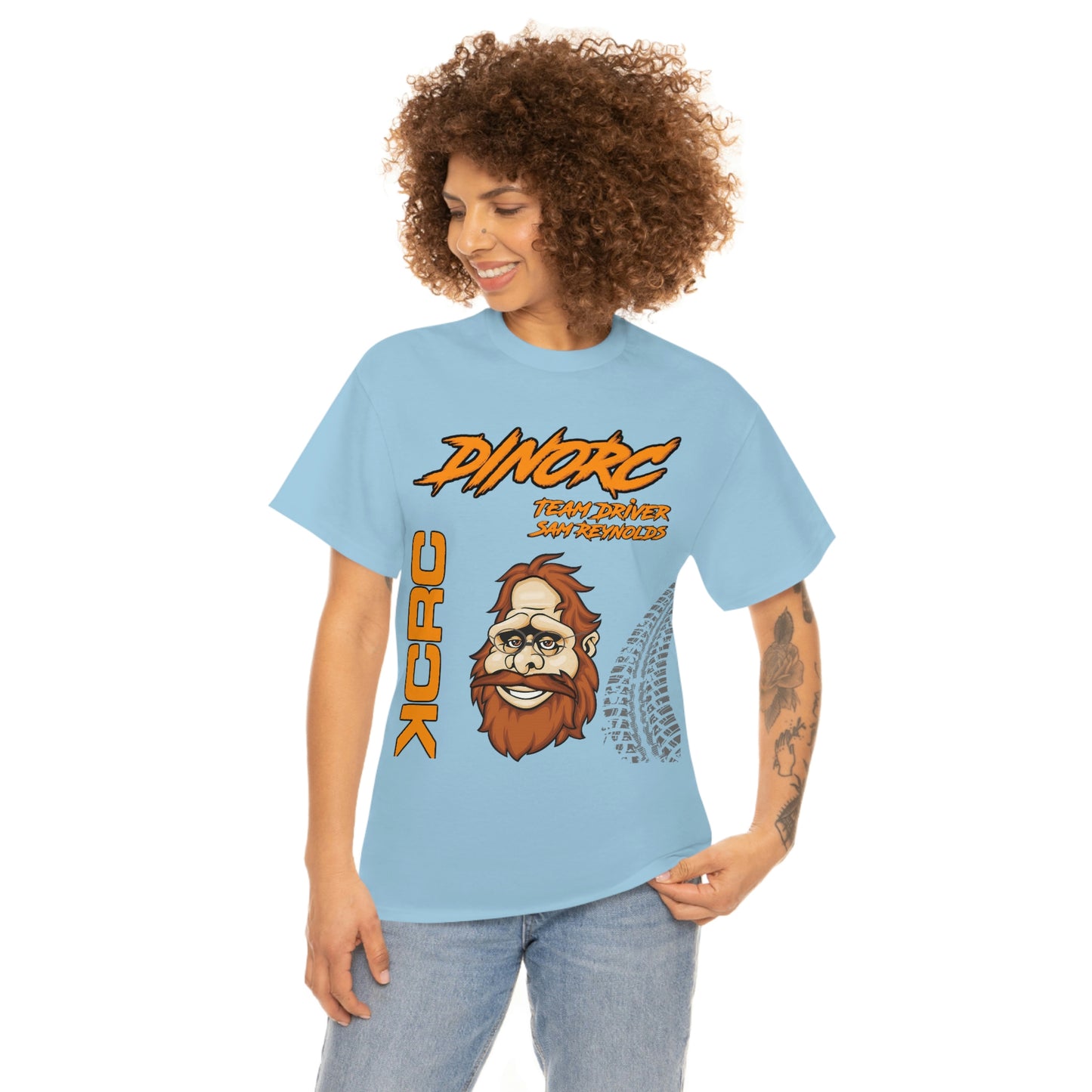 Team Driver Sam Reynolds Front and Back DinoRc Logo T-Shirt S-5x 5 colors