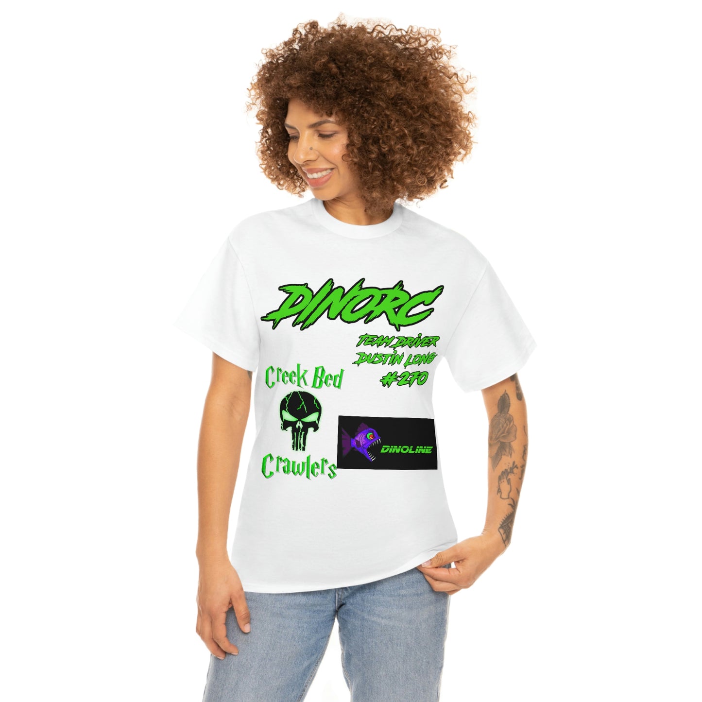 Team Driver Dustin Long logo Front and Back DinoRc Logo T-Shirt S-5x 5 colors