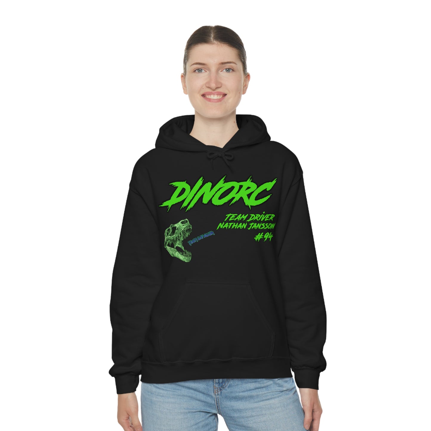 Team Driver Nathan Jansson DinoRC Logo Hooded Sweatshirt Heavy Blend™ Hooded Sweatshirt