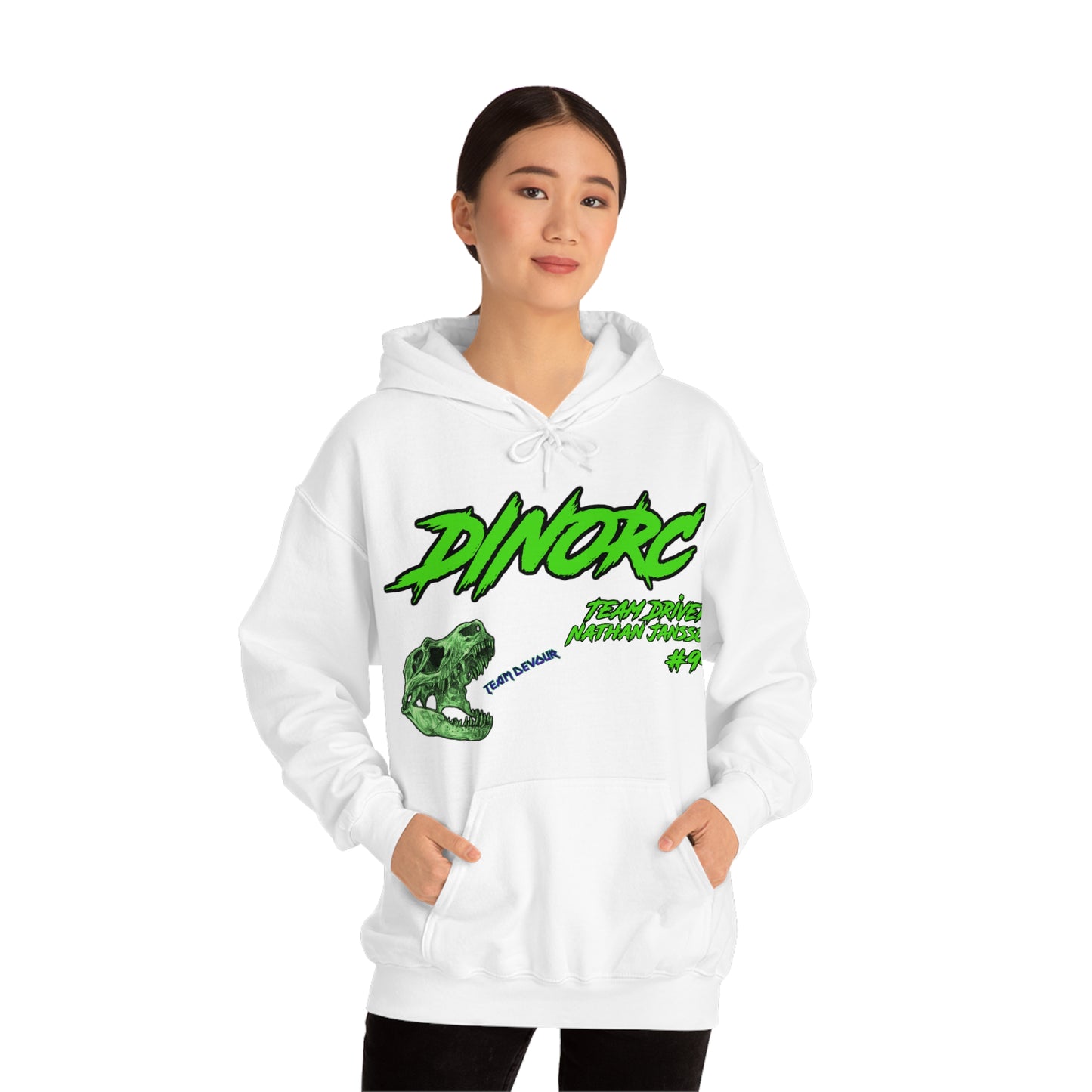 Team Driver Nathan Jansson DinoRC Logo Hooded Sweatshirt Heavy Blend™ Hooded Sweatshirt