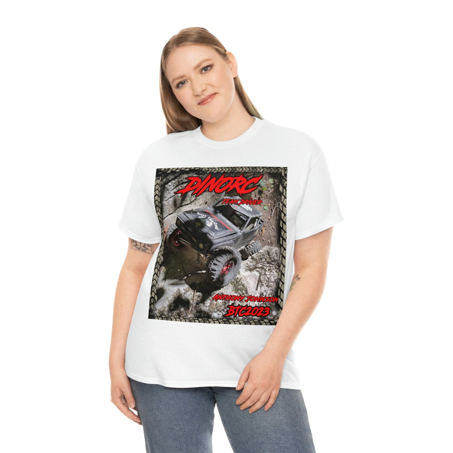 Anthony Johnson T rex DinoRC Team Driver truck logo Front and Back DinoRc Logo T-Shirt S-5x 5 colors