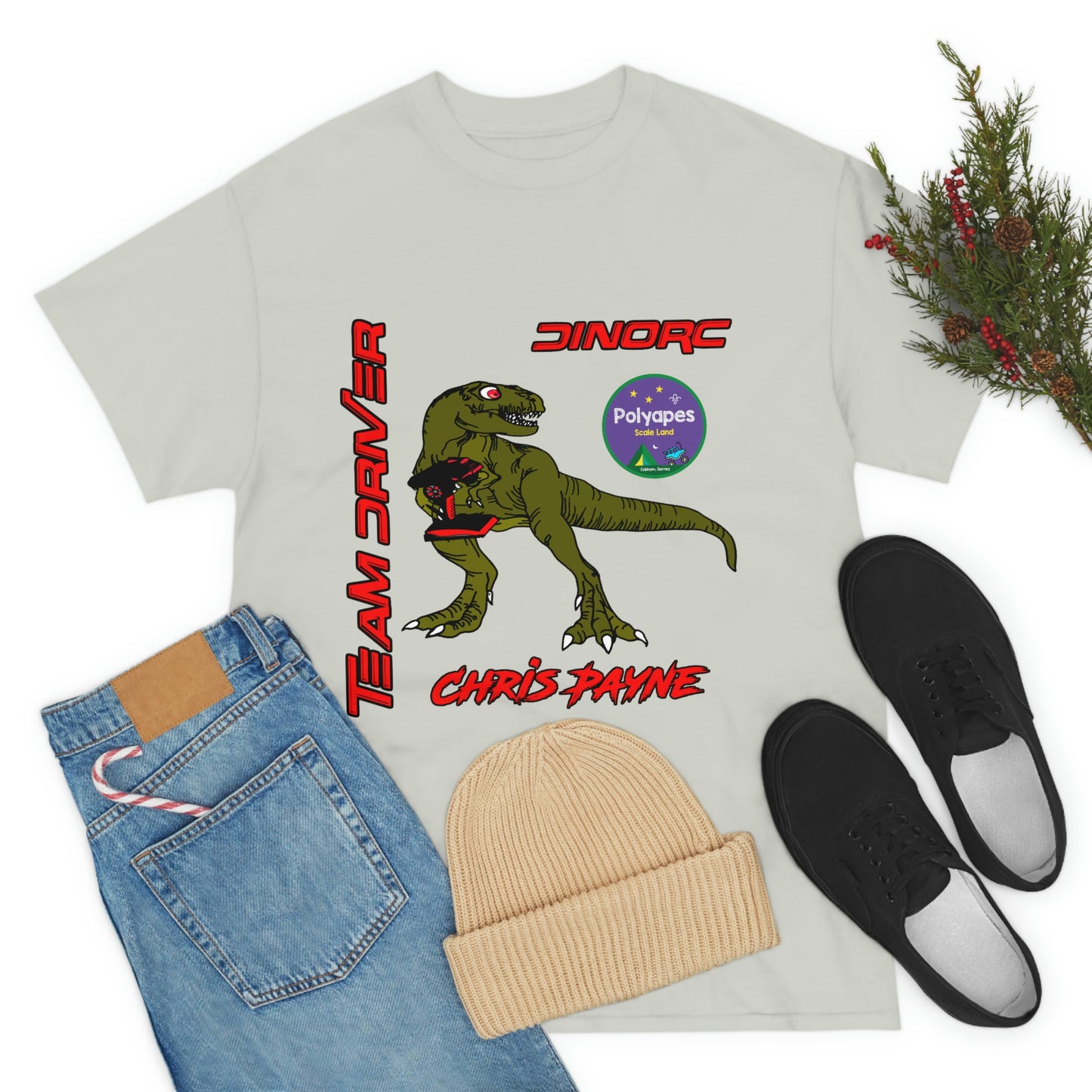 Chris Payne Raptor DinoRC Team Driver logo Front and Back DinoRc Logo T-Shirt S-5x 5 colors