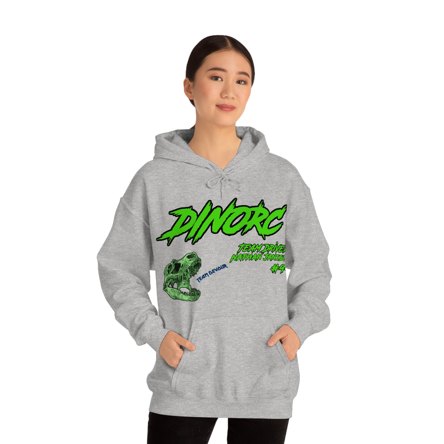 Team Driver Nathan Jansson DinoRC Logo Hooded Sweatshirt Heavy Blend™ Hooded Sweatshirt