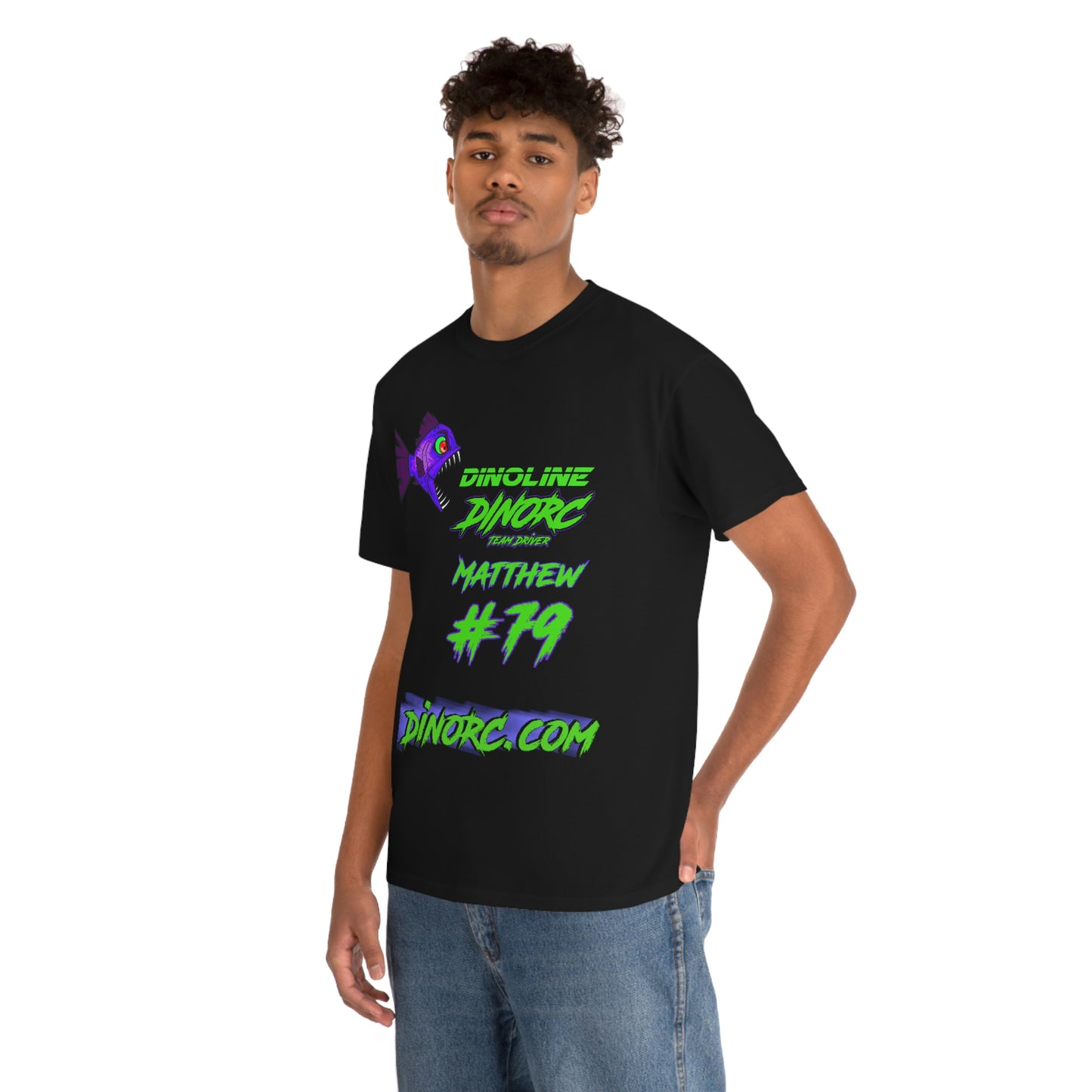 Matthew #79 Dinoline Front and Back DinoRc Logo T-Shirt S-5x 5 colors