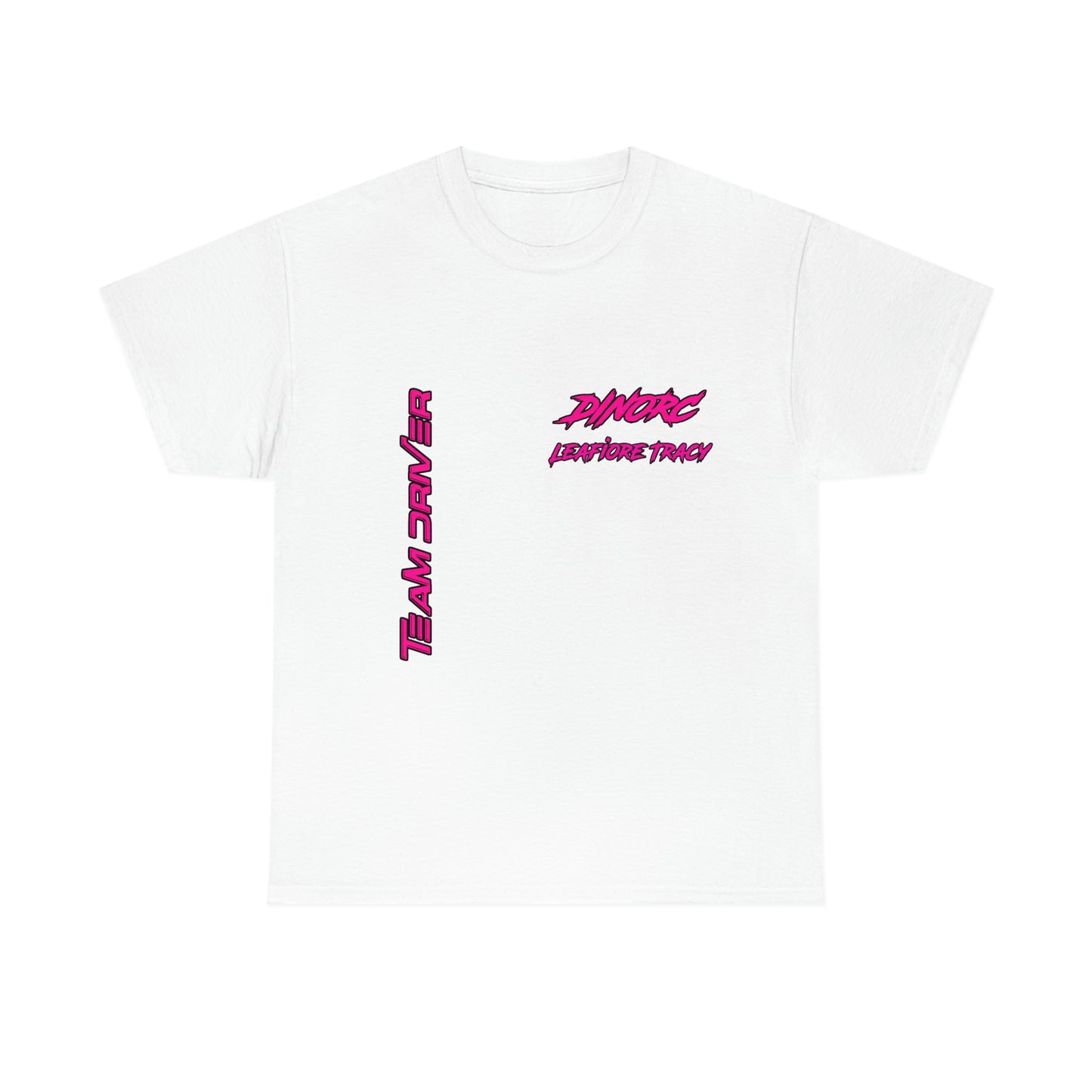 Vertical Team Driver Leafiore Alongi Tracy Dino's Divas Front and Back DinoRc Logo T-Shirt S-5x 5 colors
