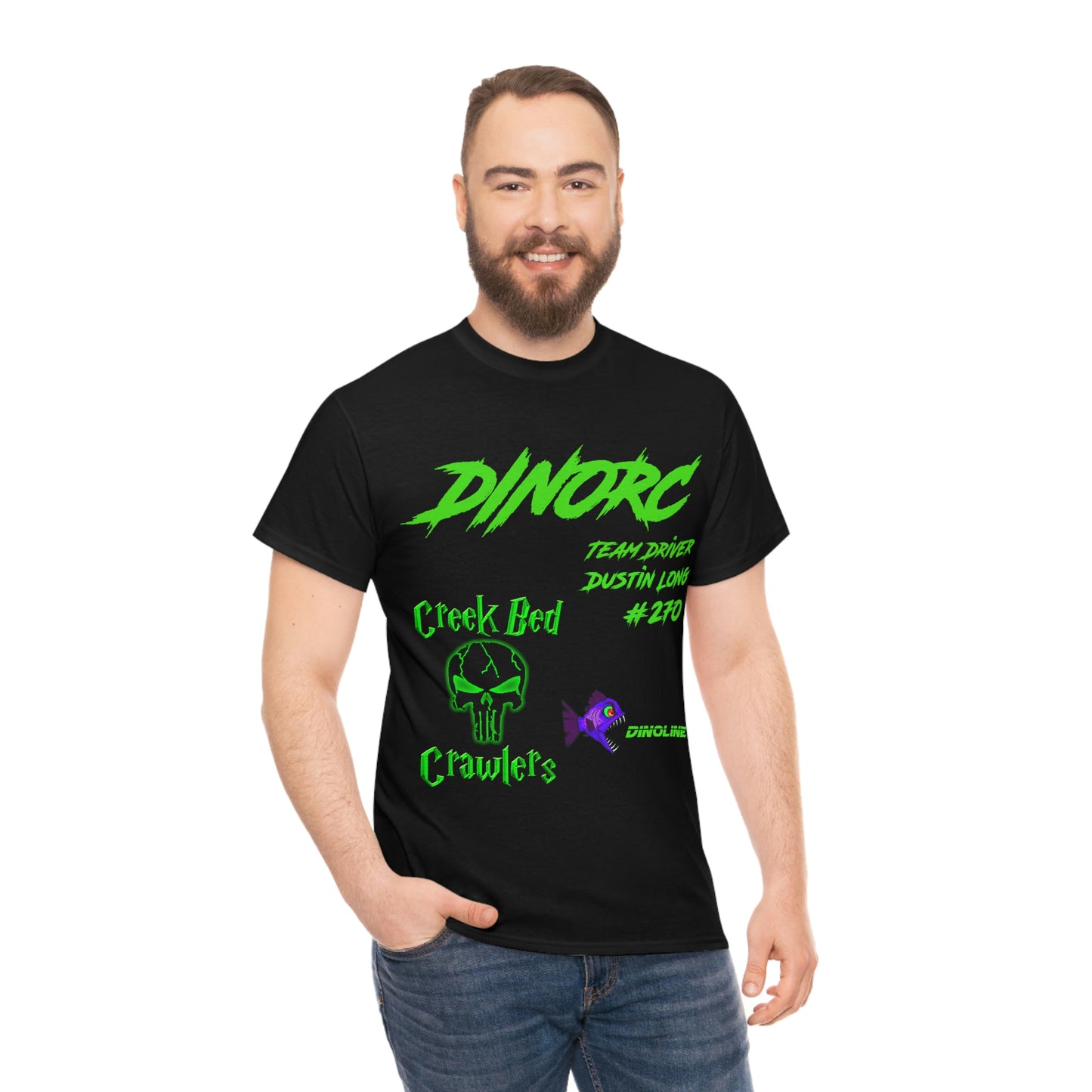 Team Driver Dustin Long logo Front and Back DinoRc Logo T-Shirt S-5x 5 colors
