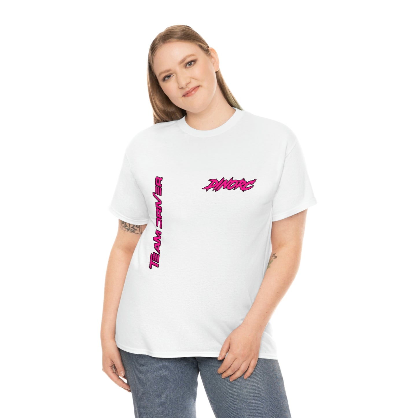 Vertical Team Driver Dino's Divas Front and Back DinoRc Logo T-Shirt S-5x 5 colors