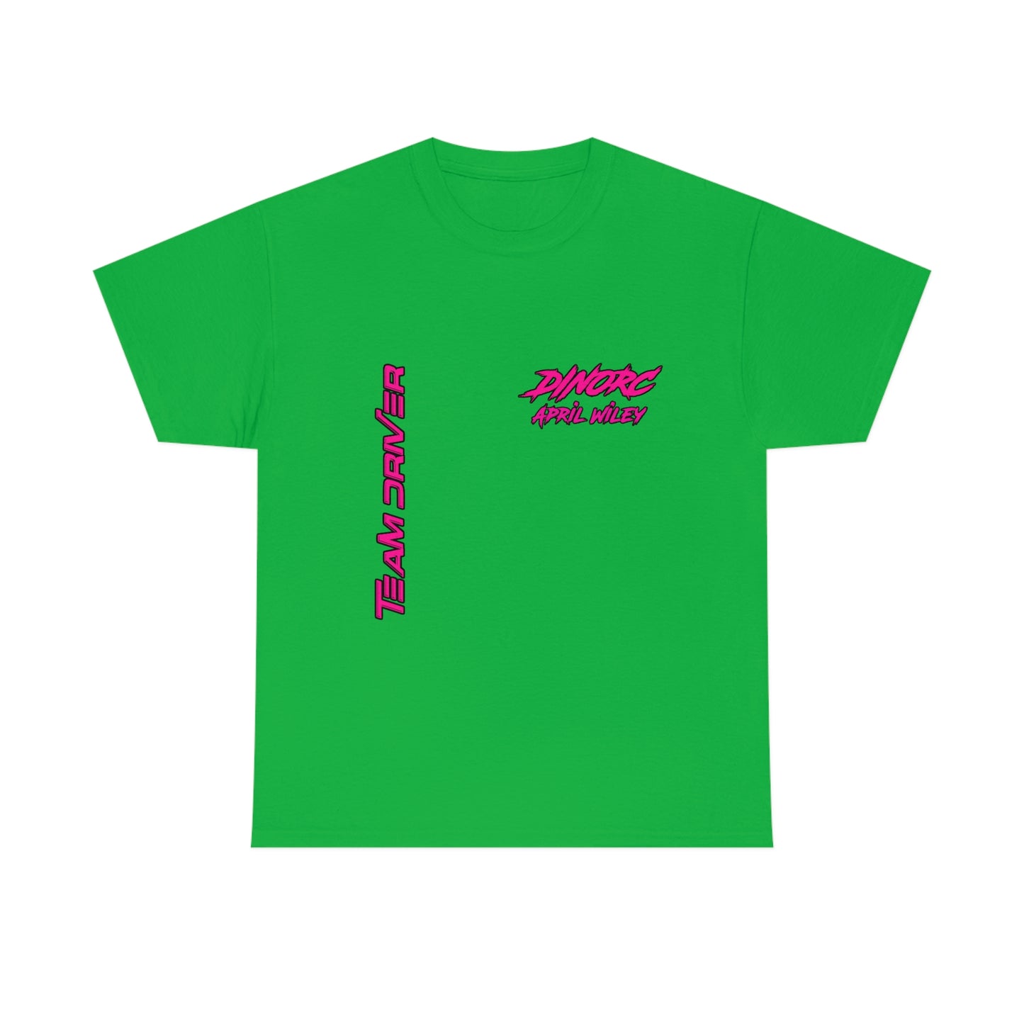 Vertical Team Driver April Wiley Dino's Divas Front and Back DinoRc Logo T-Shirt S-5x 5 colors