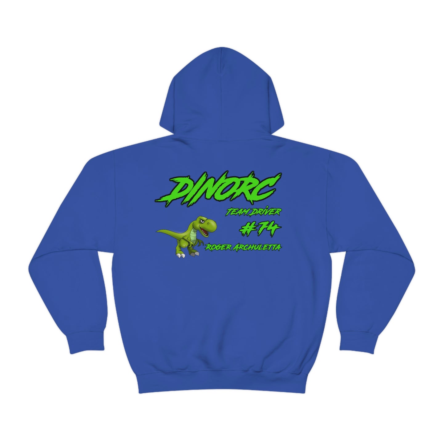 Team Driver Roger Archuletta DinoRC Logo Hooded Sweatshirt Heavy Blend™ Hooded Sweatshirt