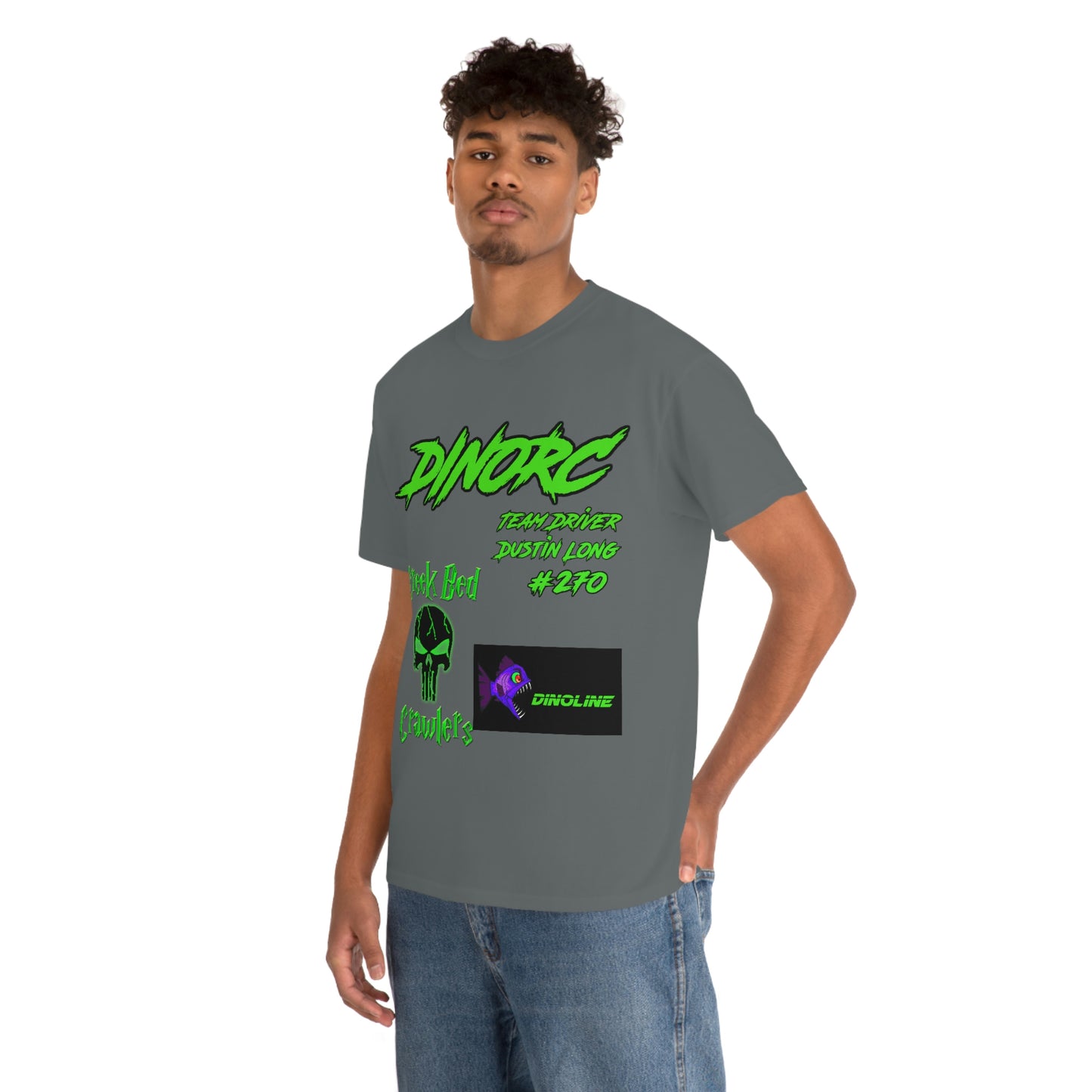 Team Driver Dustin Long logo Front and Back DinoRc Logo T-Shirt S-5x 5 colors