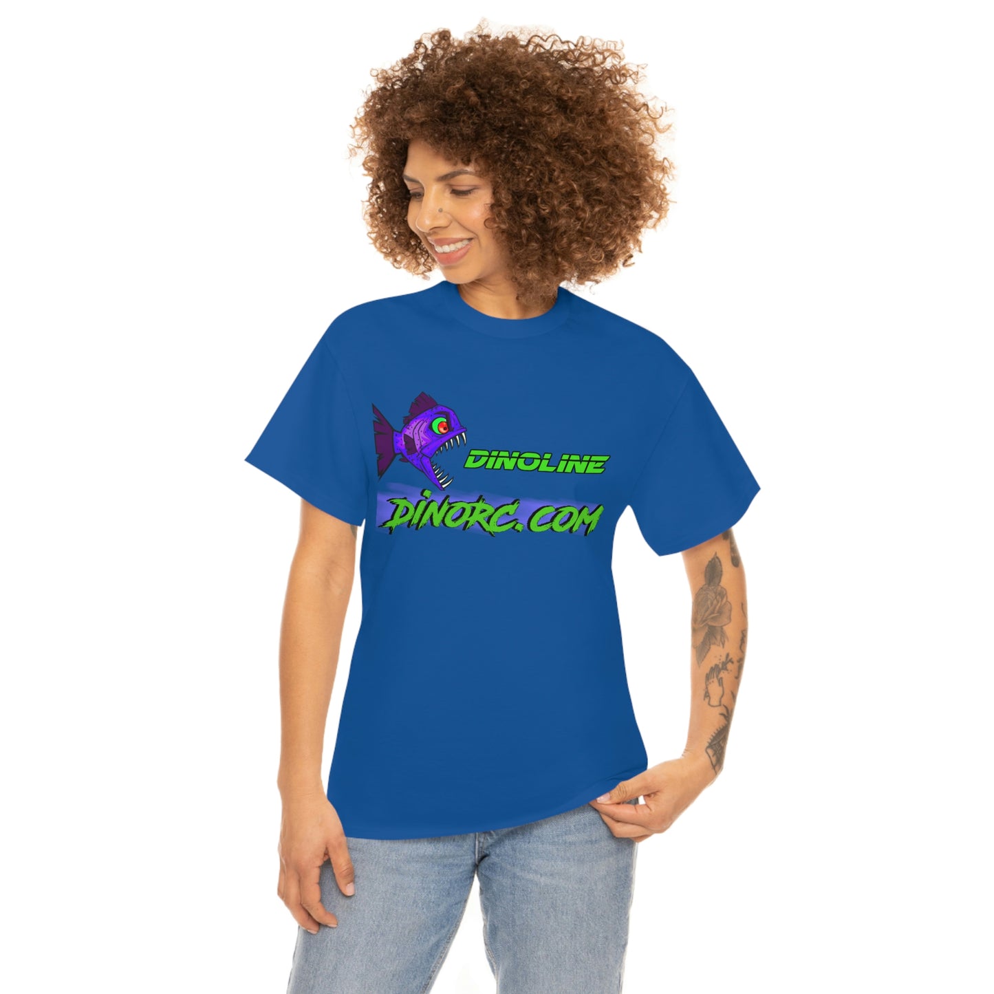 Dinoline Front Back DinoRc Logo T-Shirt S-5x 5 colors