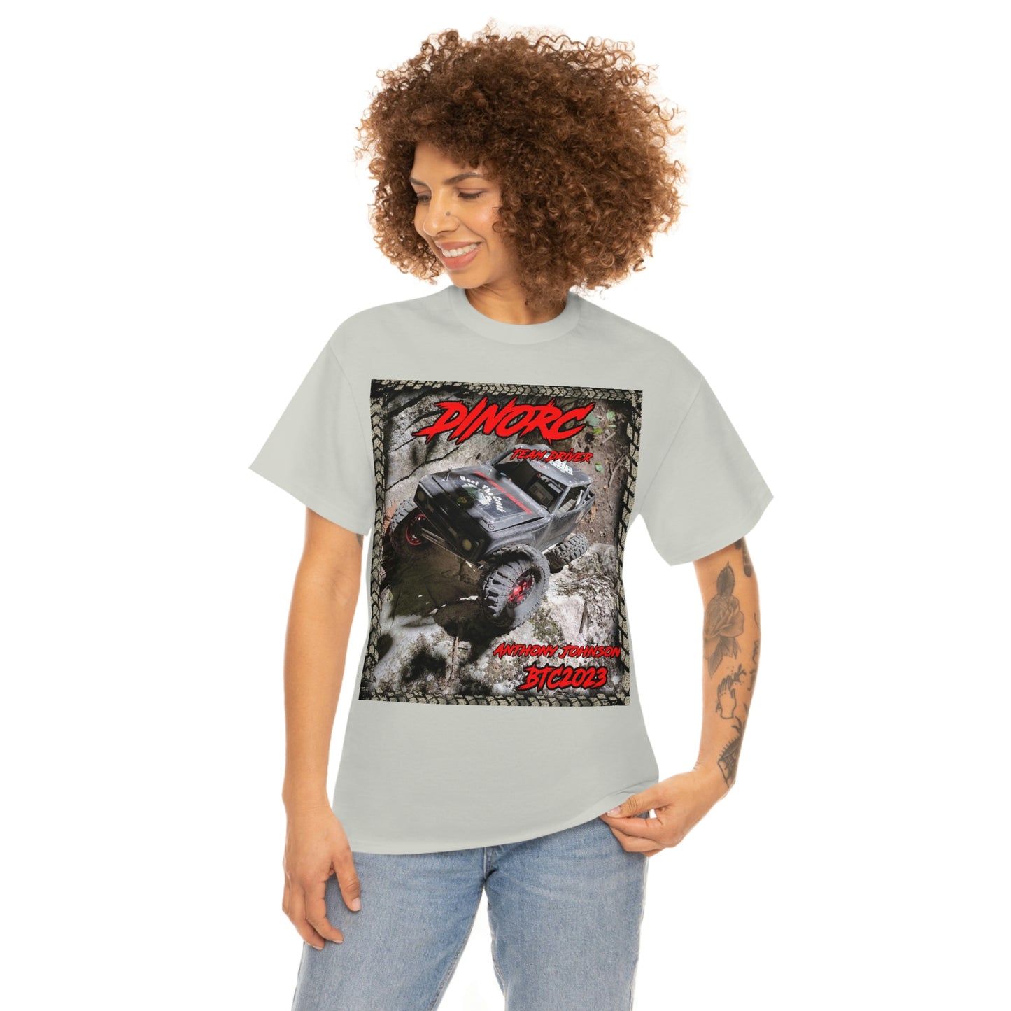 Anthony Johnson T rex DinoRC Team Driver truck logo Front and Back DinoRc Logo T-Shirt S-5x 5 colors