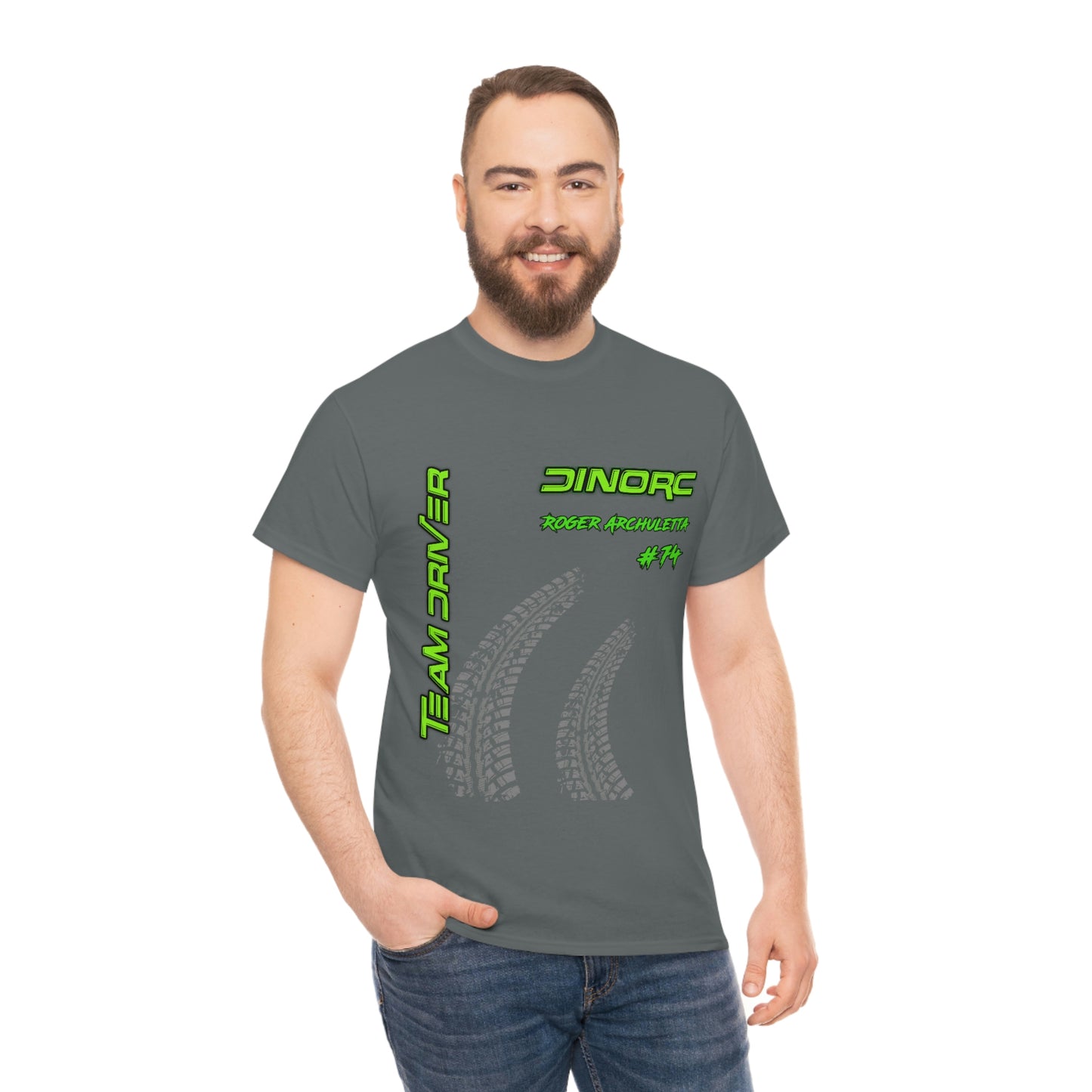 Team Driver Roger Archuletta Front and Back DinoRc Logo T-Shirt S-5x 5 colors
