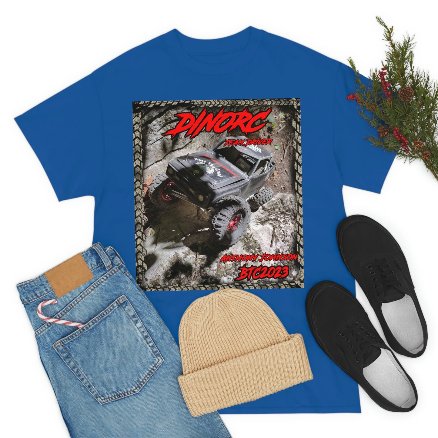 Anthony Johnson T rex DinoRC Team Driver truck logo Front and Back DinoRc Logo T-Shirt S-5x 5 colors