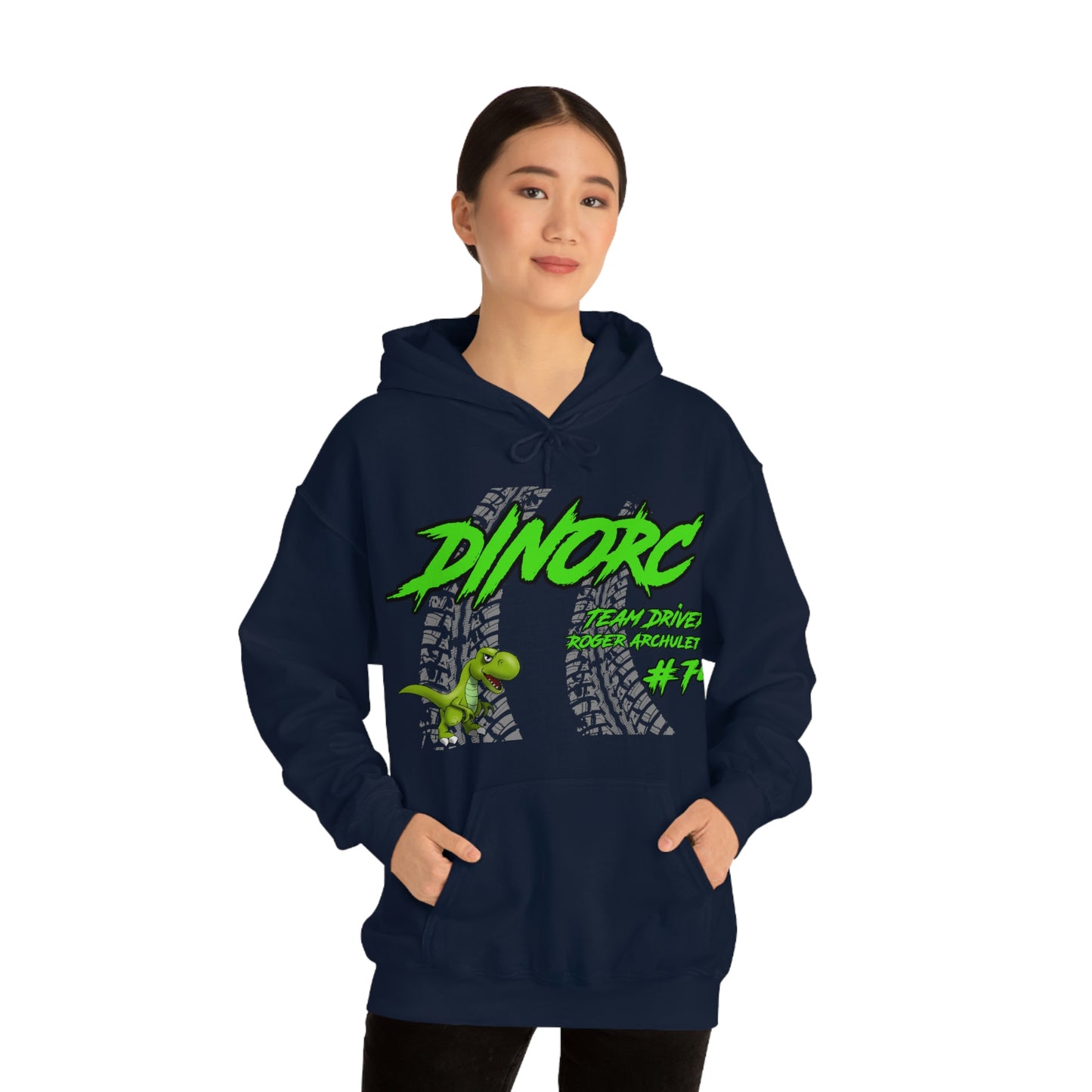 Team Driver Roger Archuletta DinoRC Logo Hooded Sweatshirt Heavy Blend™ Hooded Sweatshirt