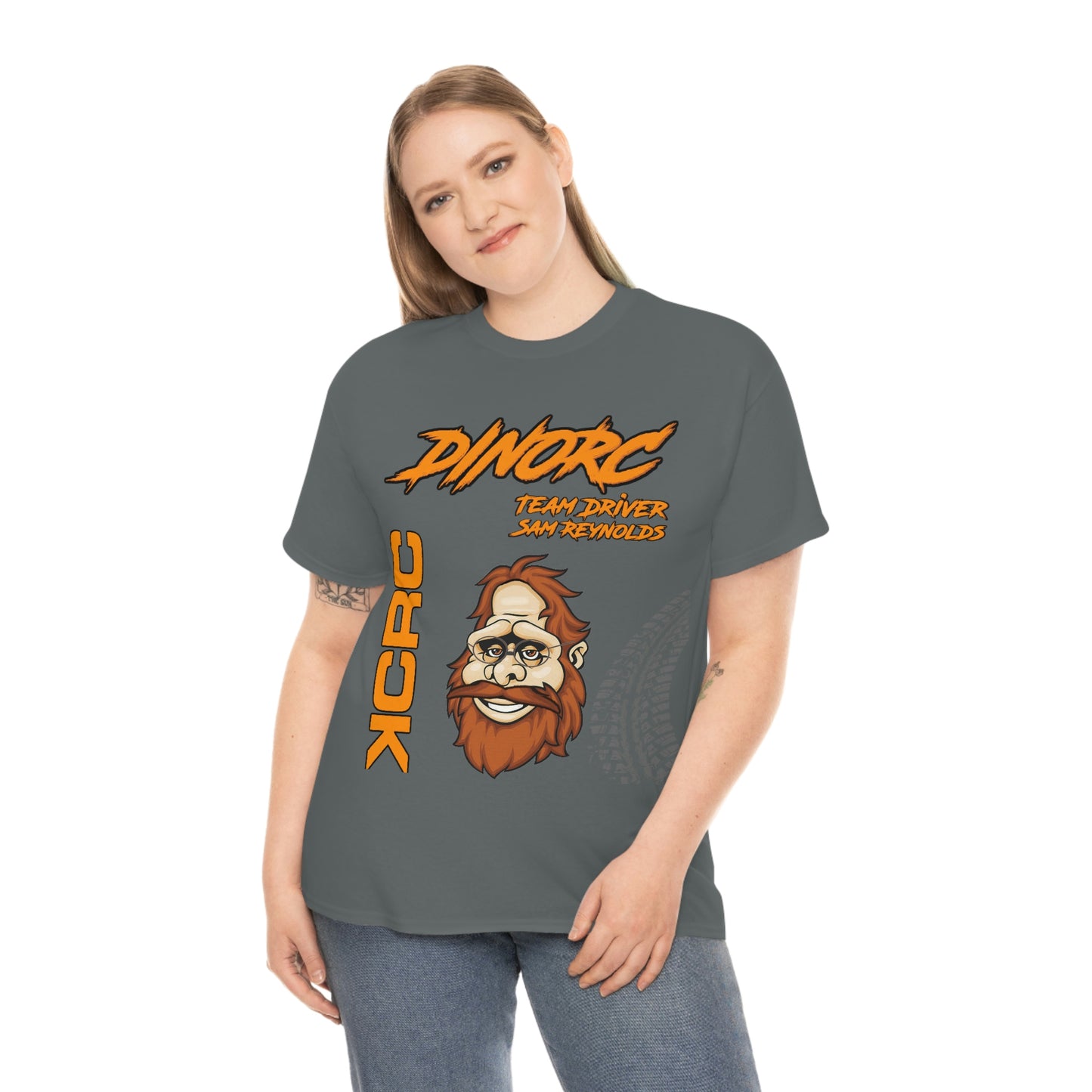 Team Driver Sam Reynolds Front and Back DinoRc Logo T-Shirt S-5x 5 colors
