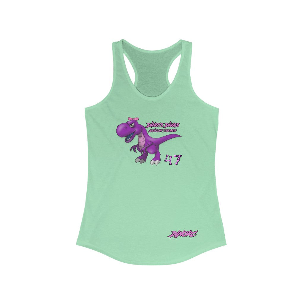 Kaitlyn Tremor Dino's Divas Women's Ideal Racerback Tank 2