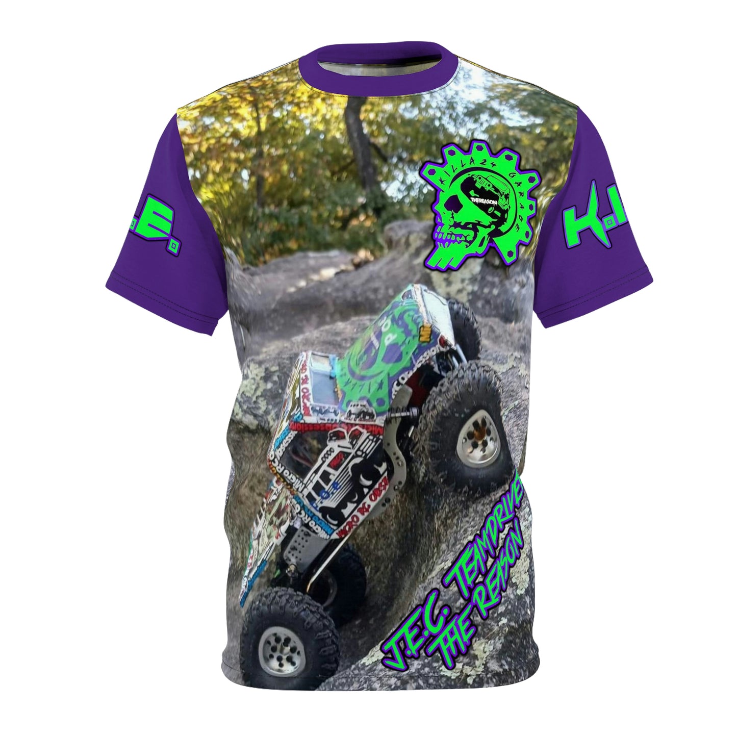 The Reason T Shirt purple Sleeves