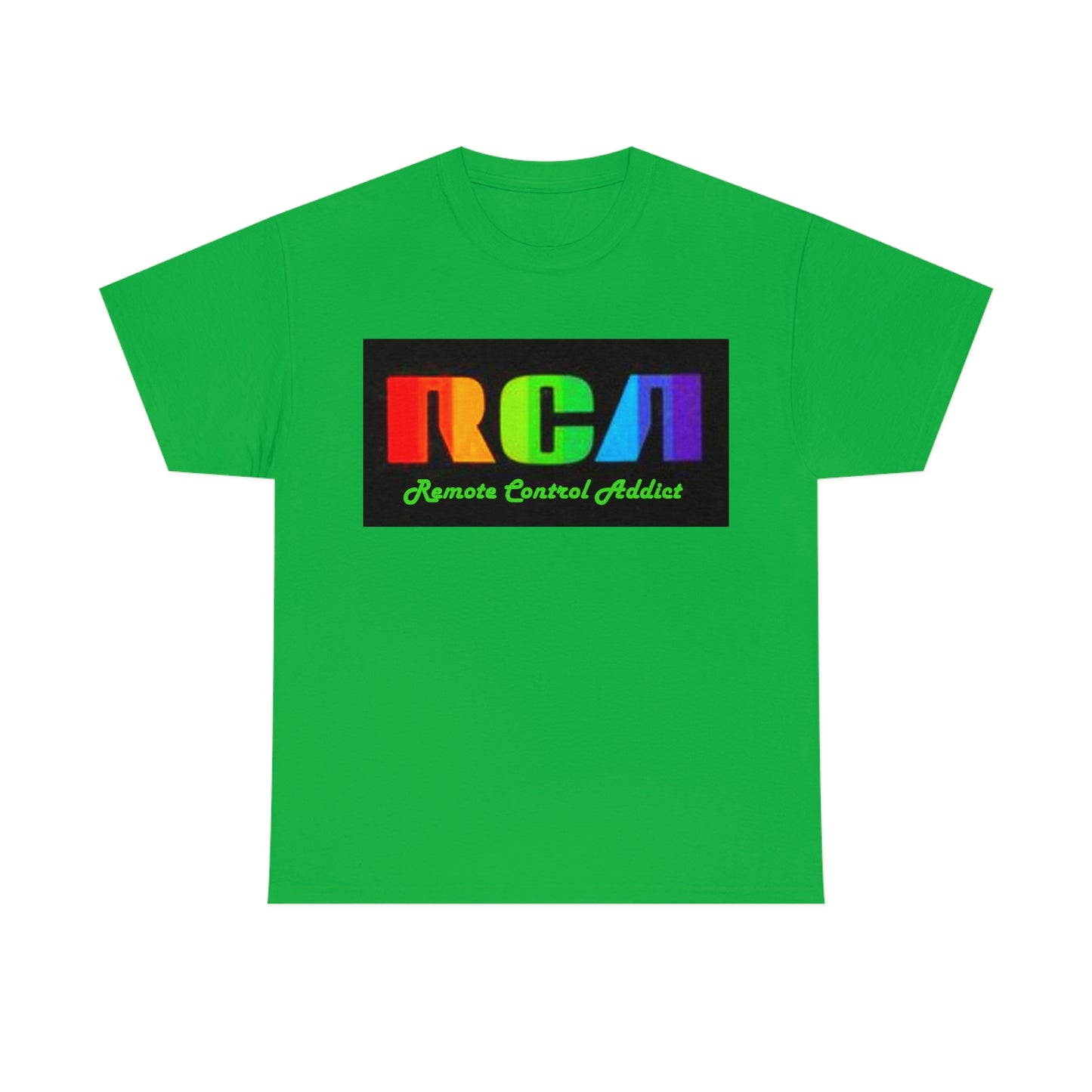 RCA Remote Control Addict Front Back DinoRc Logo T-Shirt S-5x Black White Green Blue