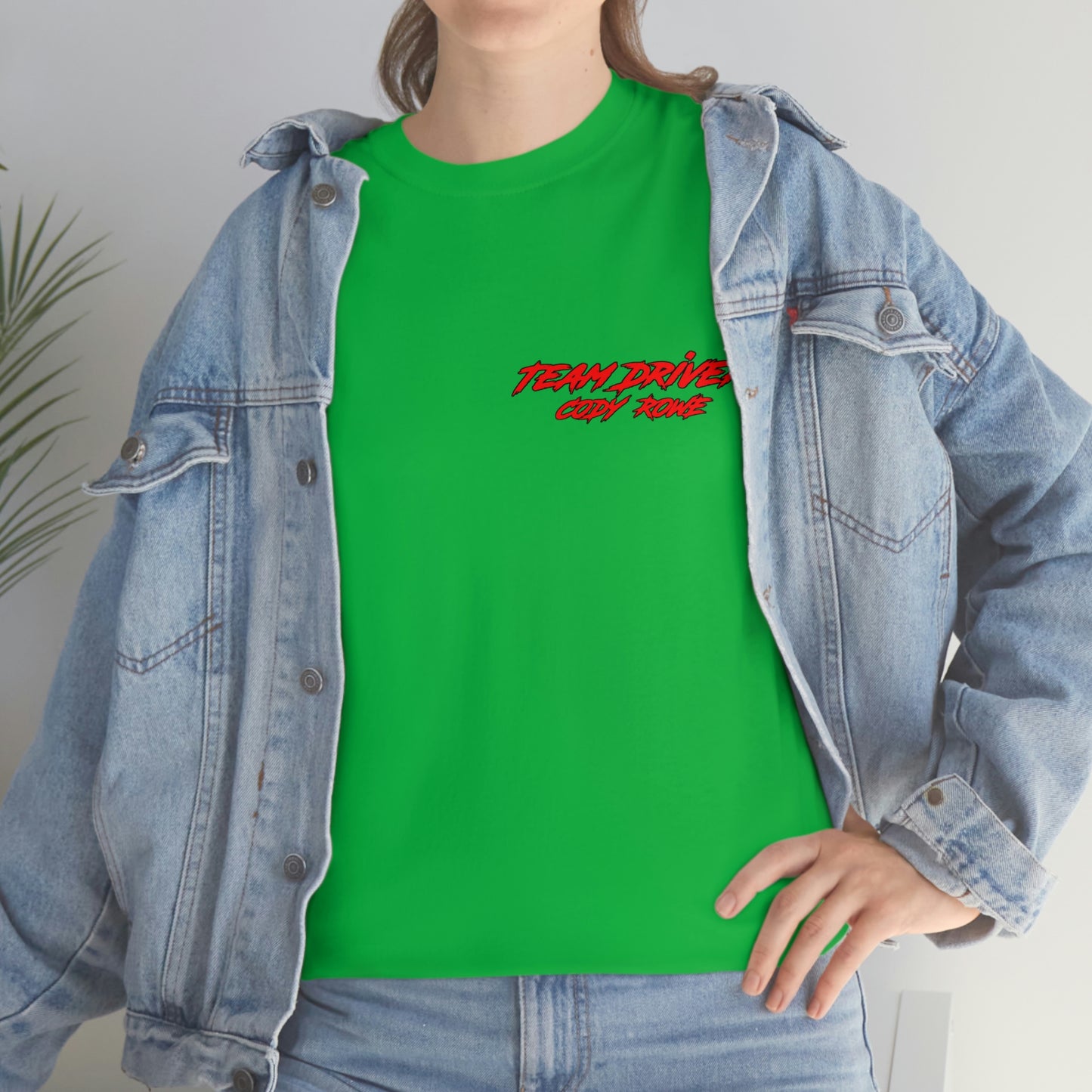 Team Driver Cody Rowe Front Back DinoRc Logo T-Shirt S-5x Black Green