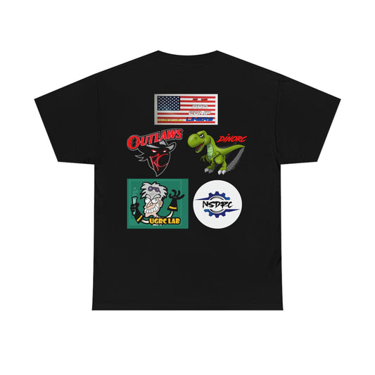 Team Drivers Logos for Frank Daugette Front and Back DinoRc Logo T-Shirt S-5x 5 colors