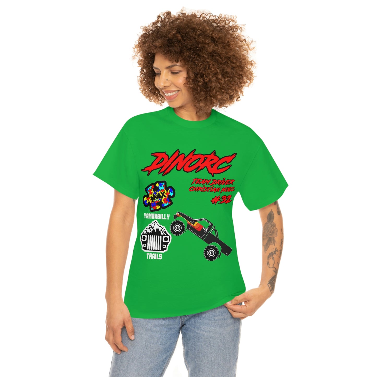 Team Driver Christian Noel truck logo Front and Back DinoRc Logo T-Shirt S-5x 5 colors
