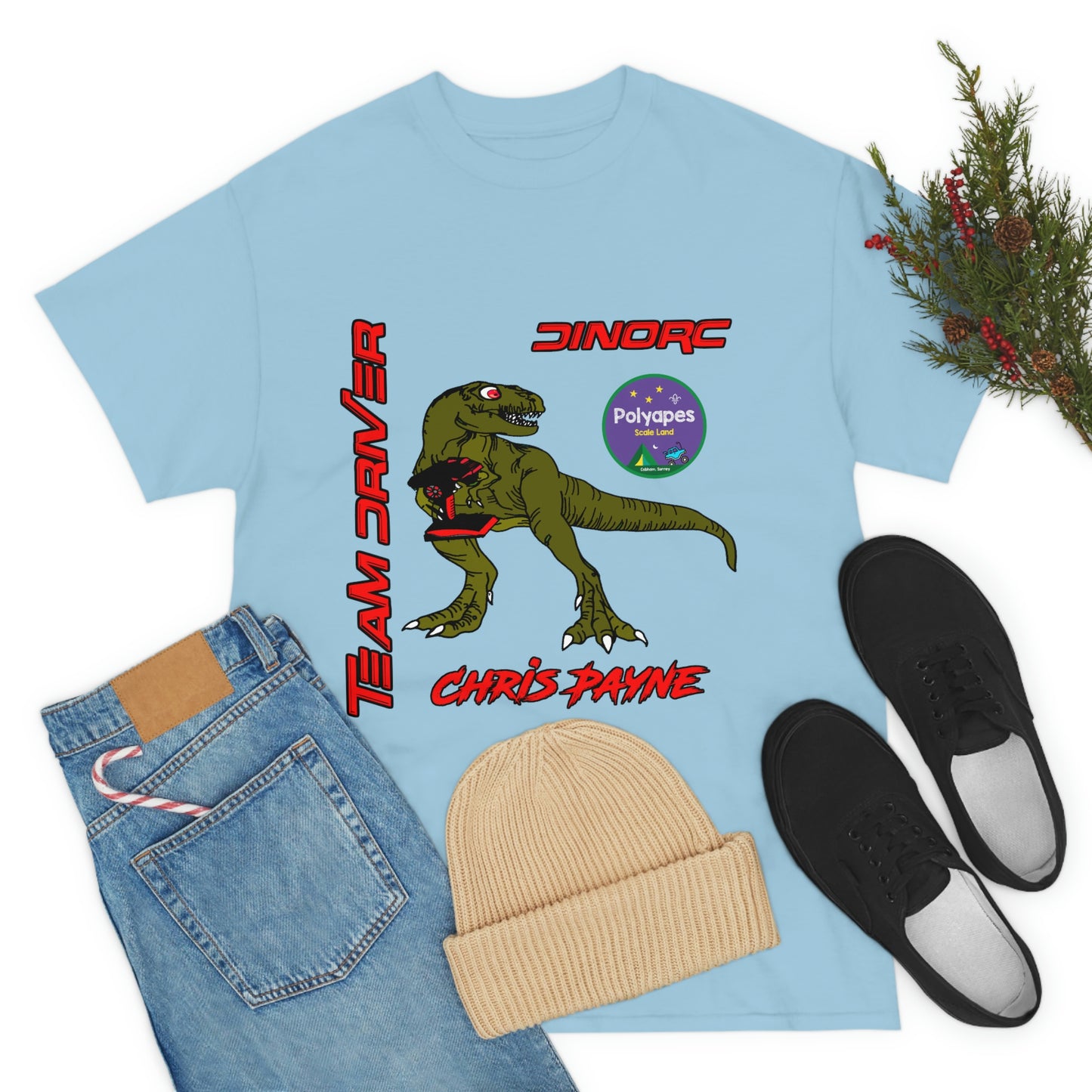 Chris Payne Raptor DinoRC Team Driver logo Front and Back DinoRc Logo T-Shirt S-5x 5 colors