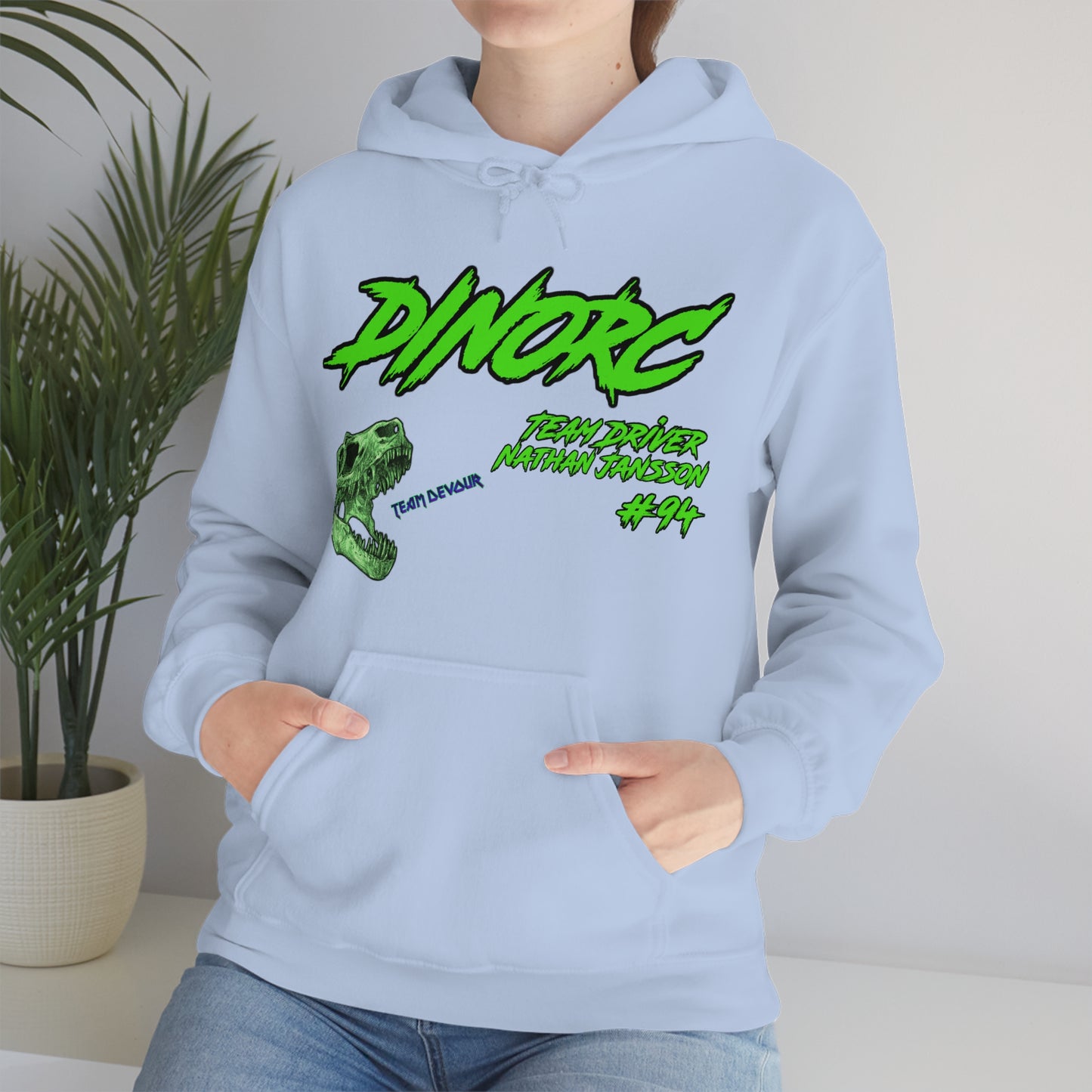 Team Driver Nathan Jansson DinoRC Logo Hooded Sweatshirt Heavy Blend™ Hooded Sweatshirt