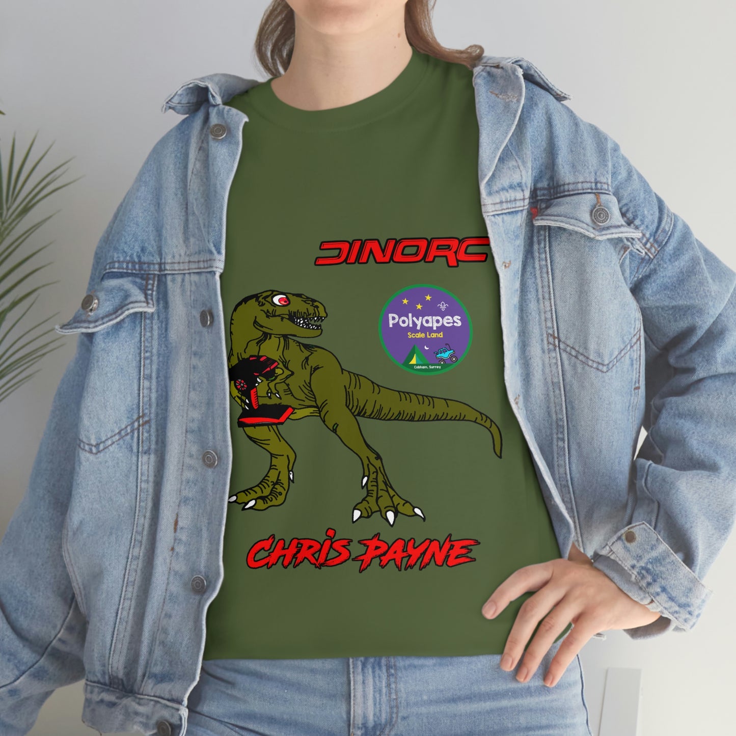 Chris Payne Raptor DinoRC Team Driver logo Front and Back DinoRc Logo T-Shirt S-5x 5 colors