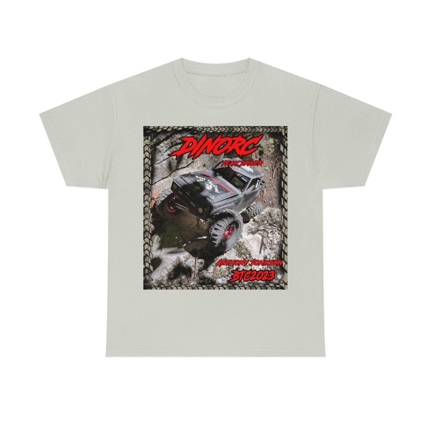 Anthony Johnson T rex DinoRC Team Driver truck logo Front and Back DinoRc Logo T-Shirt S-5x 5 colors