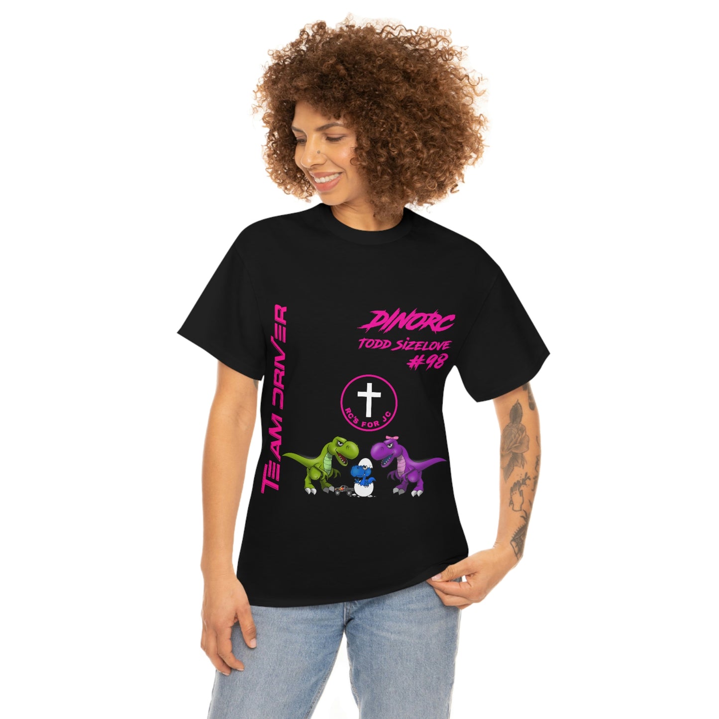 Team Driver Todd Sizelove truck logo Front and Back DinoRc Logo T-Shirt S-5x 5 colors