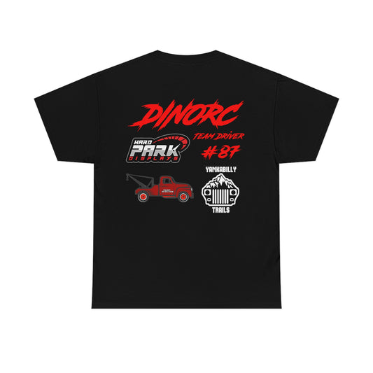Vertical Team Driver Brandon Sheets Front and Back DinoRc Logo T-Shirt S-5x 5 colors