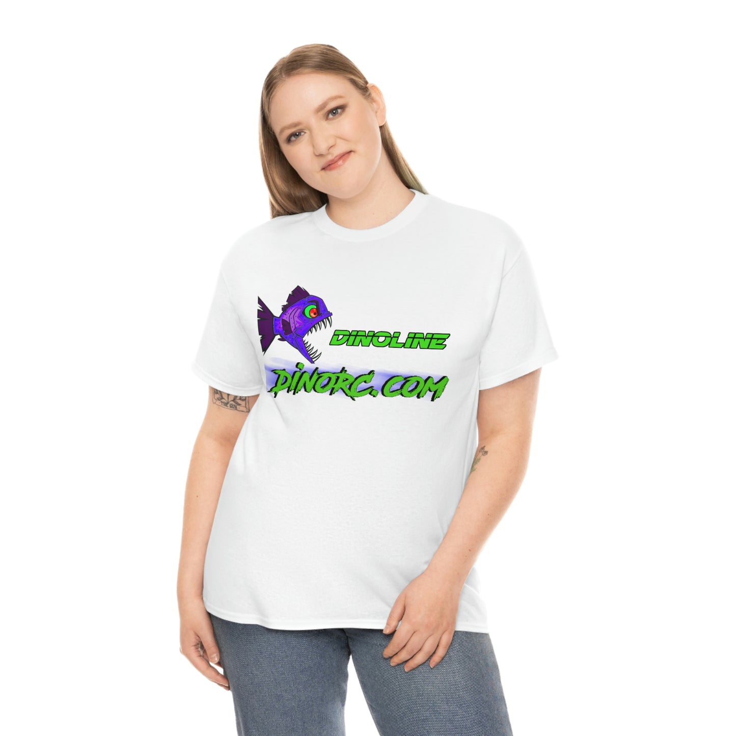 Dinoline Front Back DinoRc Logo T-Shirt S-5x 5 colors