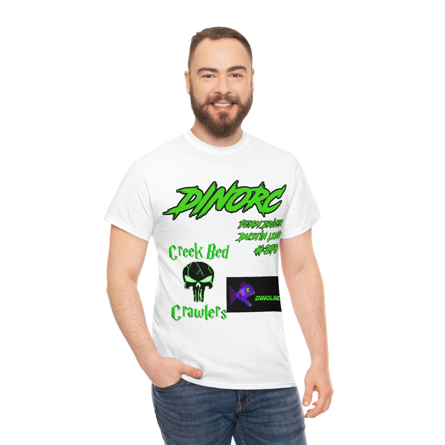 Team Driver Dustin Long logo Front and Back DinoRc Logo T-Shirt S-5x 5 colors