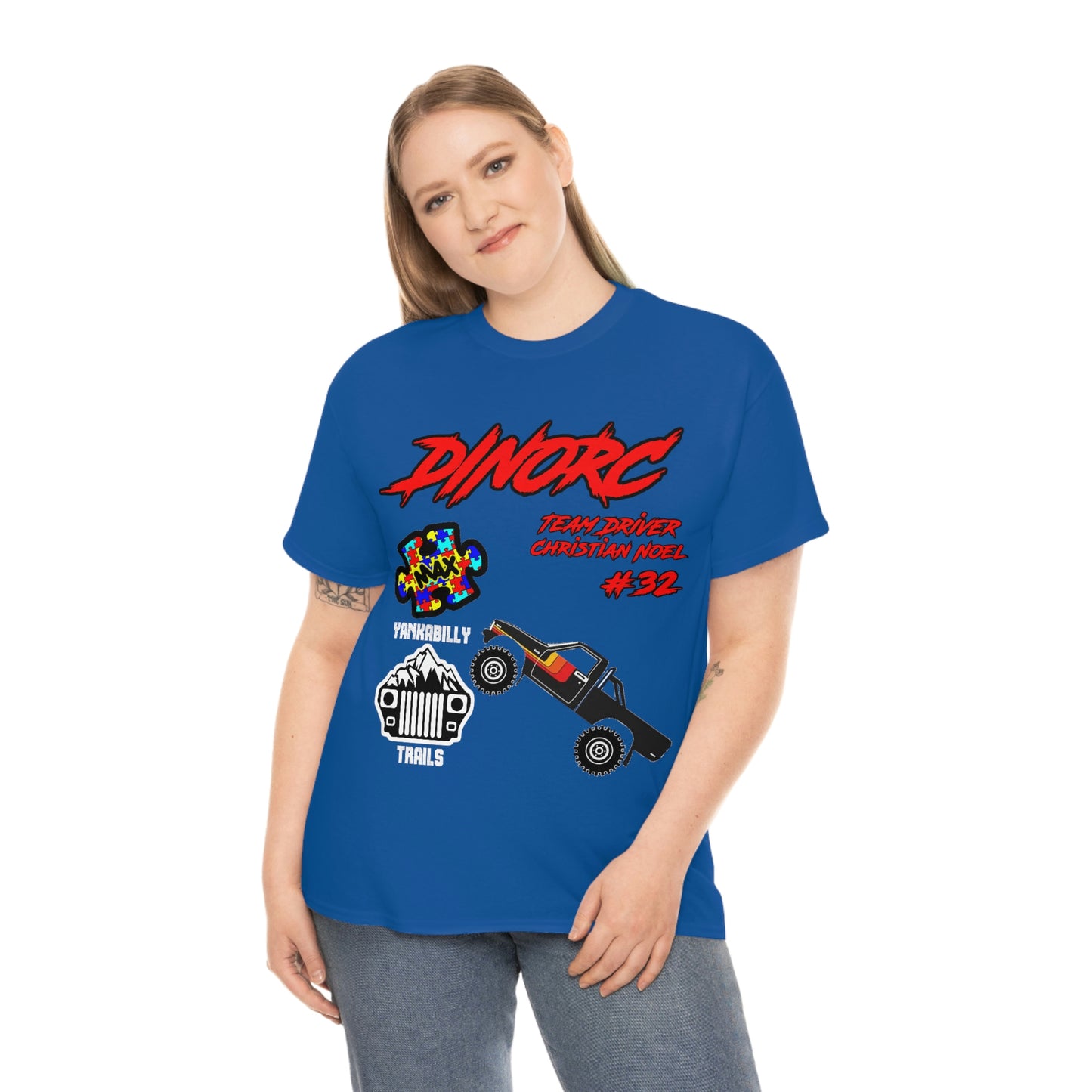 Team Driver Christian Noel truck logo Front and Back DinoRc Logo T-Shirt S-5x 5 colors