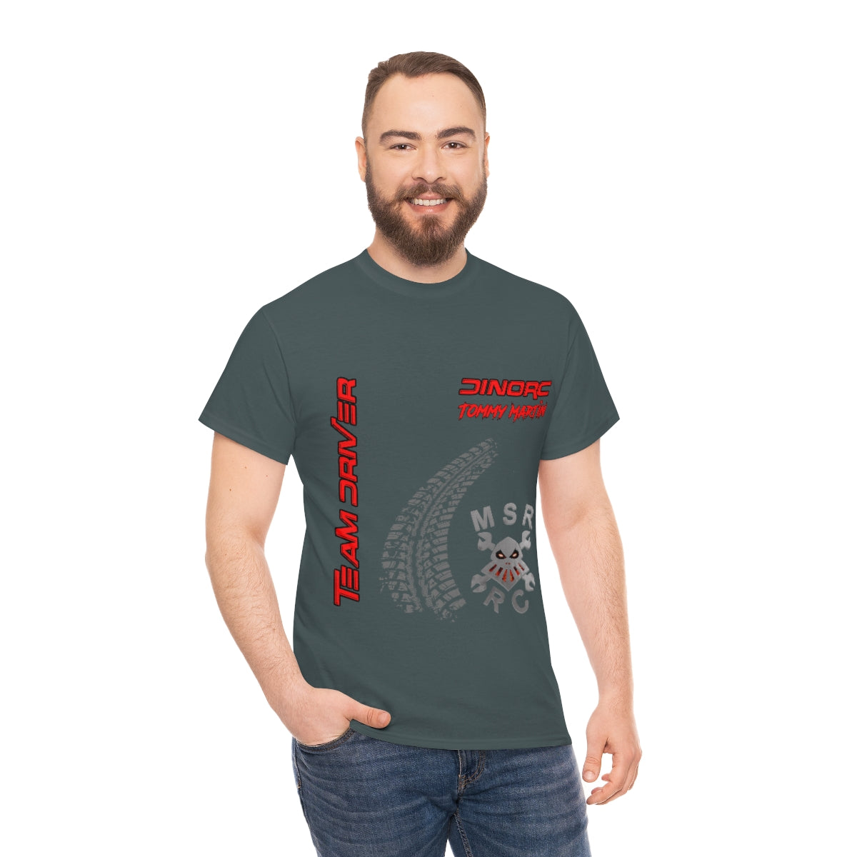 Team Driver Tommy Martin MSR RC Front and Back DinoRc Logo T-Shirt S-5x 5 colors