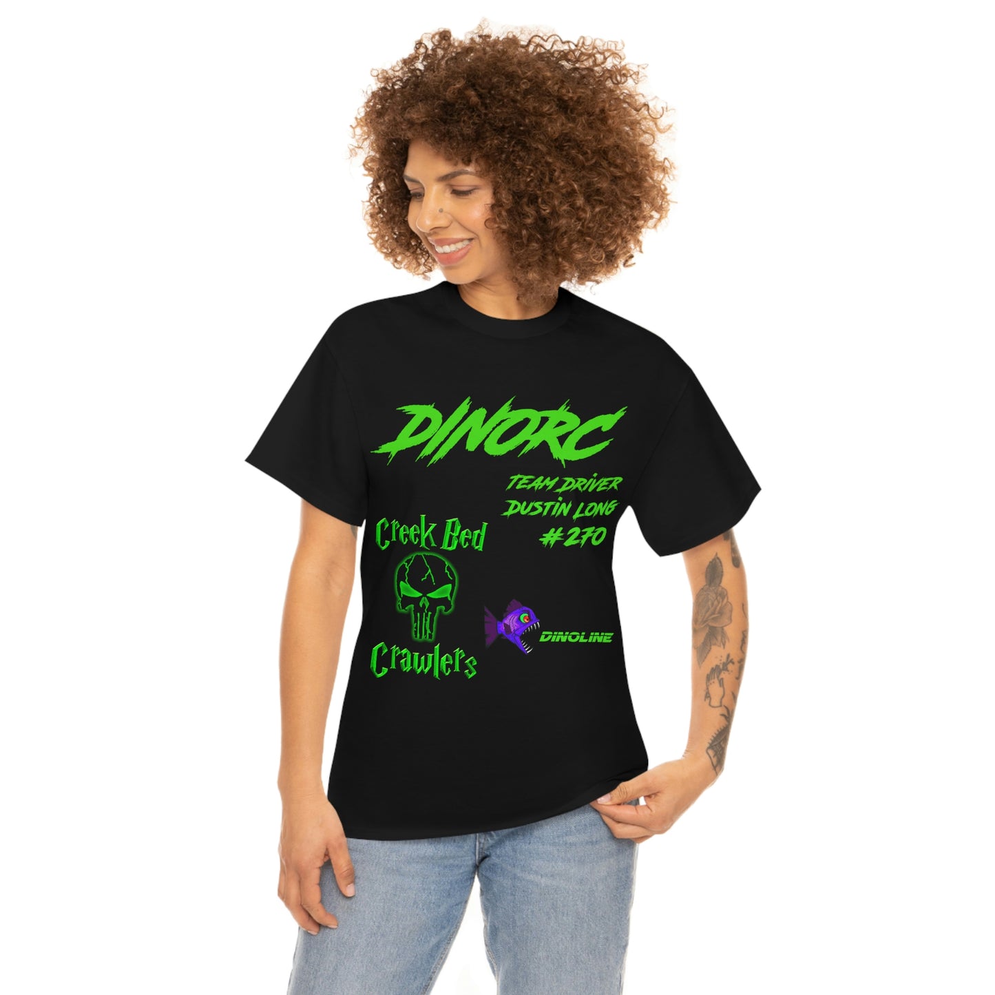 Team Driver Dustin Long logo Front and Back DinoRc Logo T-Shirt S-5x 5 colors