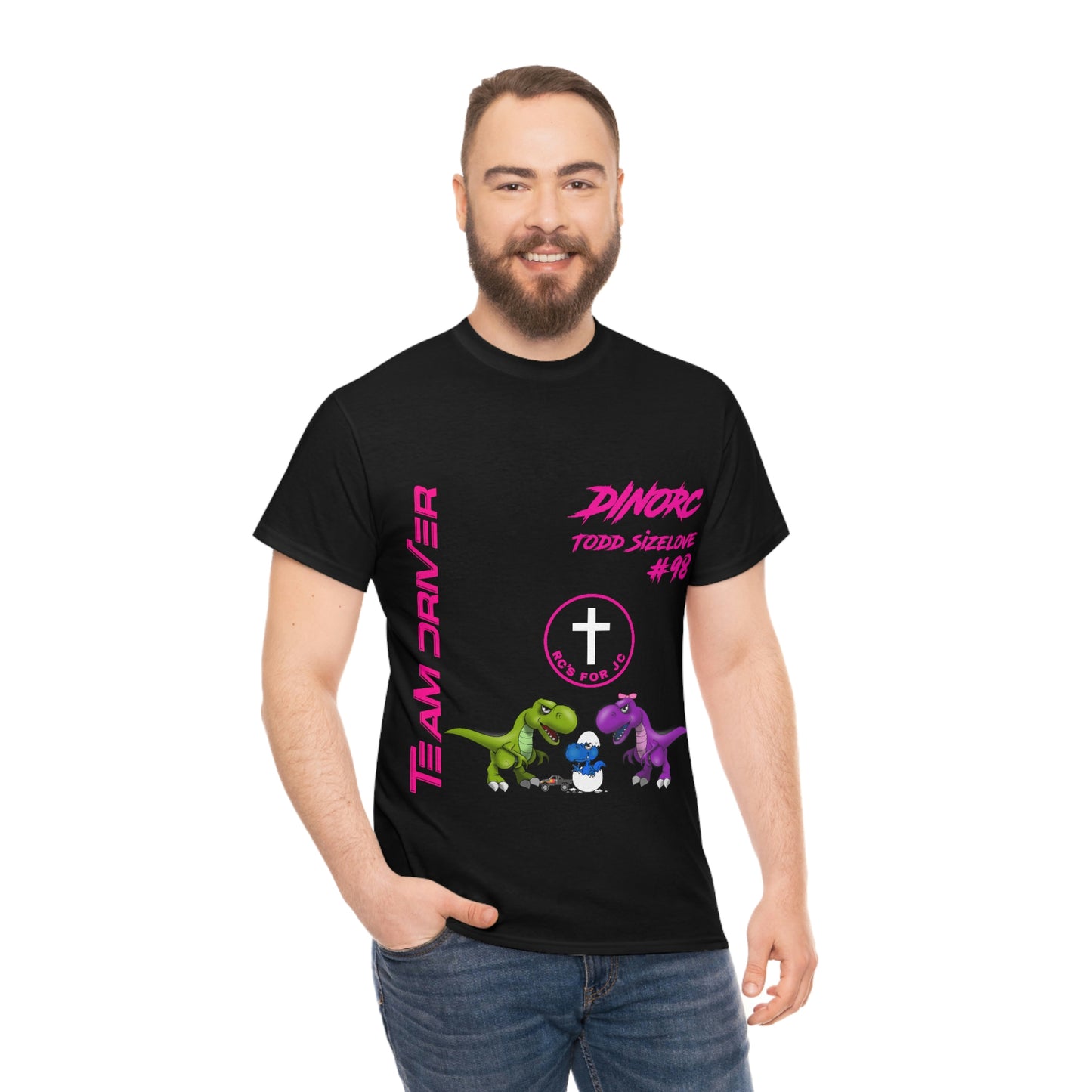 Team Driver Todd Sizelove truck logo Front and Back DinoRc Logo T-Shirt S-5x 5 colors