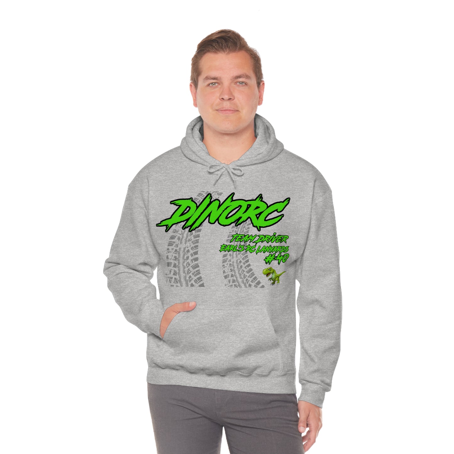 Team Driver Earl's RC Lanyards DinoRC Logo Hooded Sweatshirt Heavy Blend™ Hooded Sweatshirt