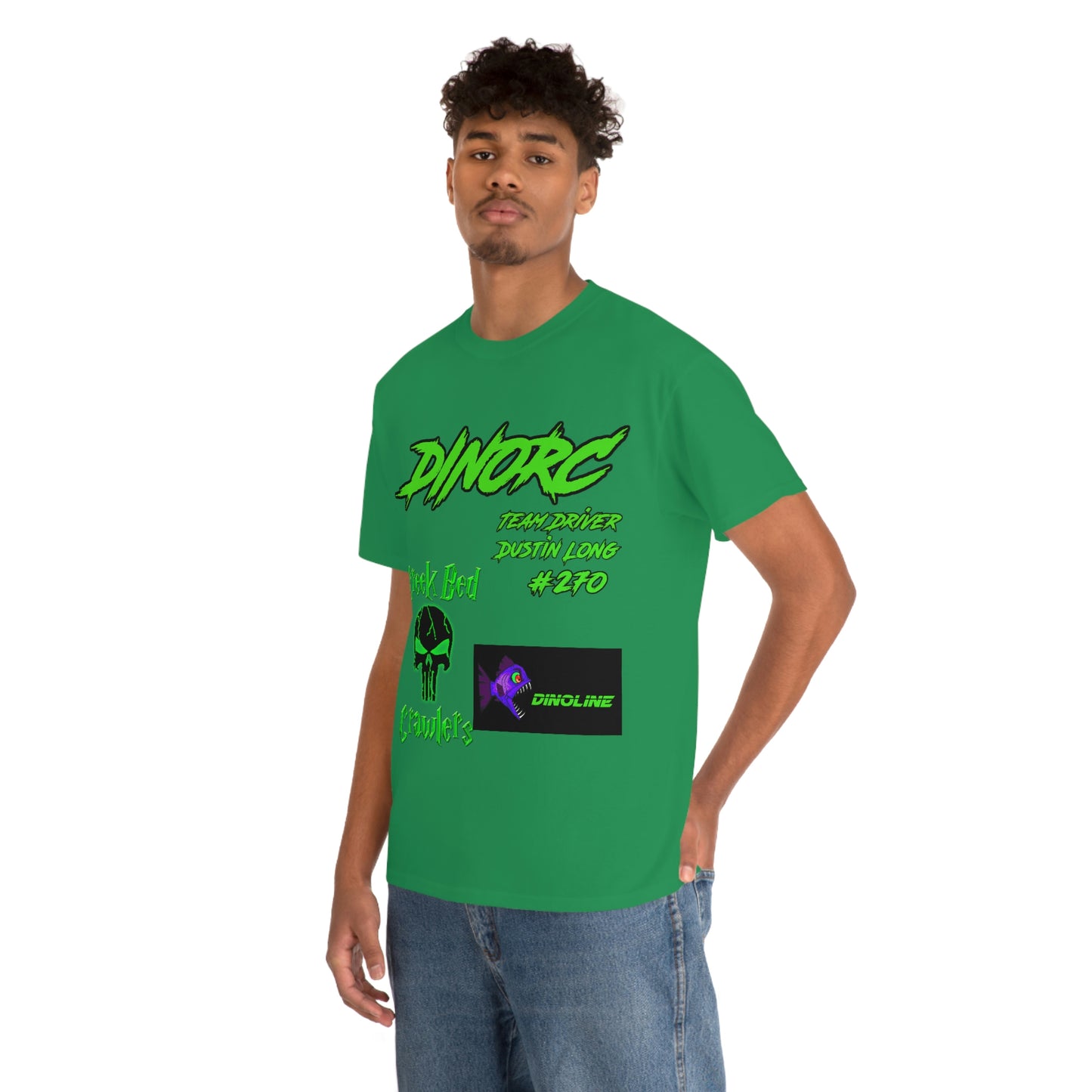 Team Driver Dustin Long logo Front and Back DinoRc Logo T-Shirt S-5x 5 colors