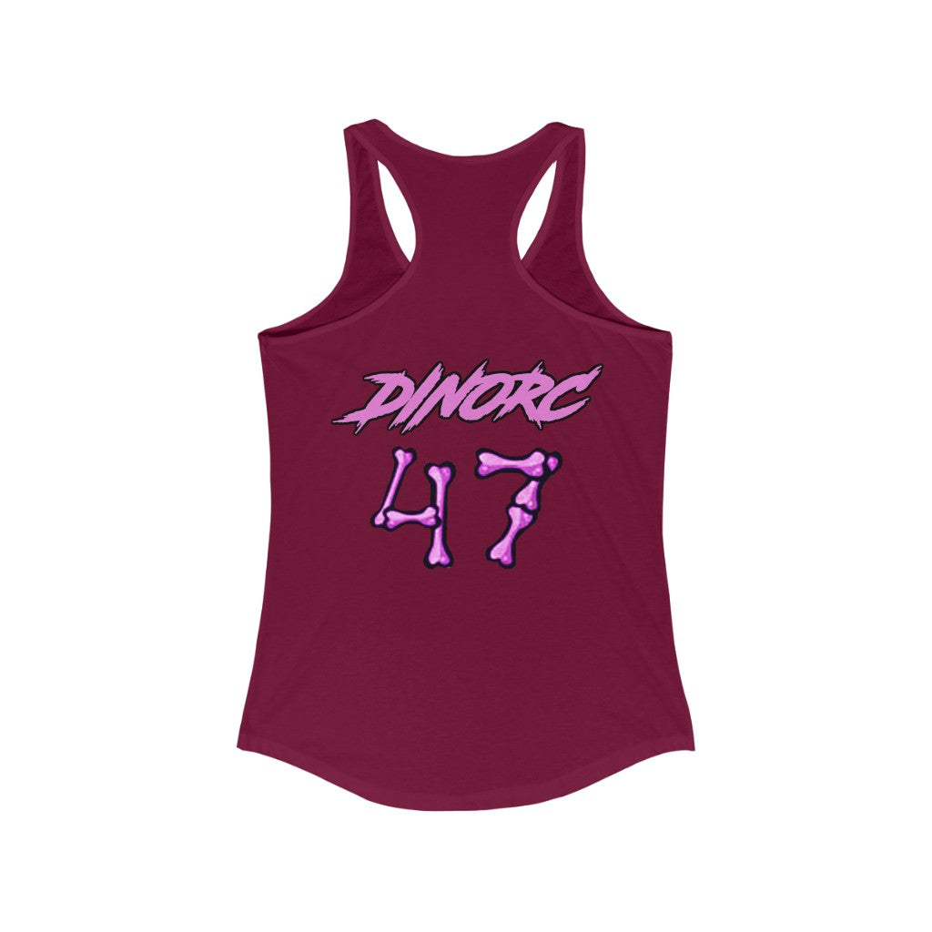 Front/Back Kaitlyn Tremor Dino's Divas Women's Ideal Racerback Tank 2