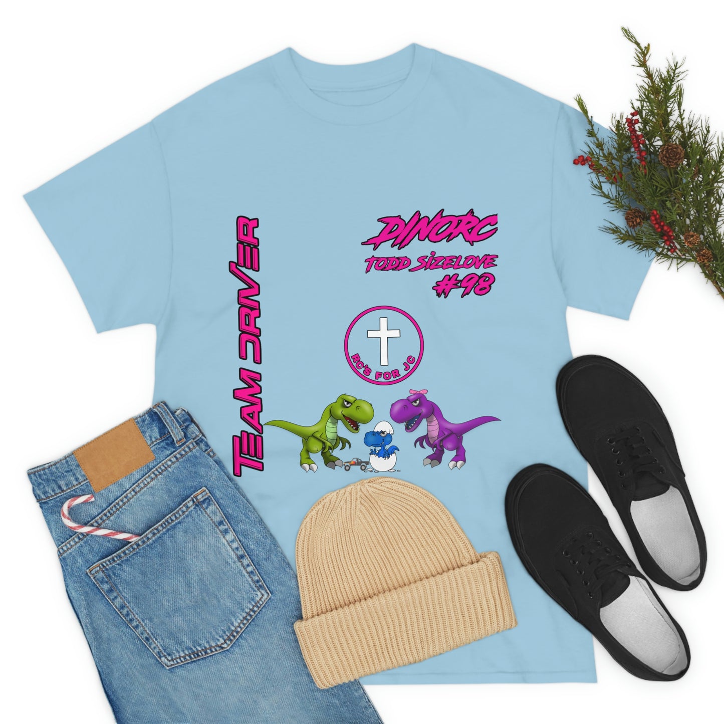 Team Driver Todd Sizelove truck logo Front and Back DinoRc Logo T-Shirt S-5x 5 colors